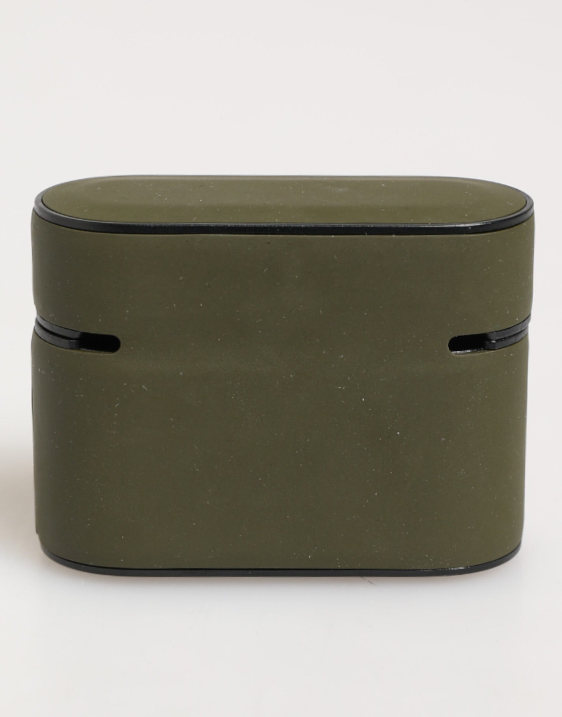 Dolce & Gabbana Army Green Rubber Logo Embossed Accessory  Airpods Case