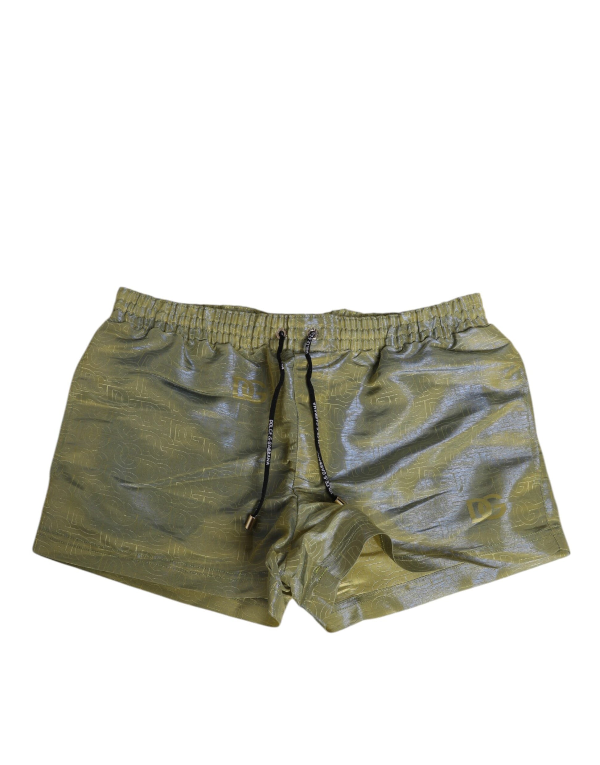 Dolce & Gabbana Green Swim Shorts for Men alternate view