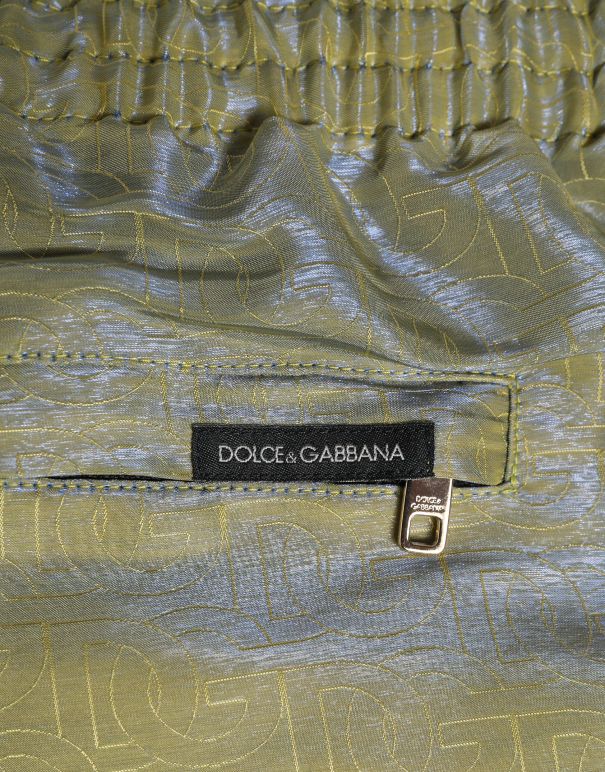 Dolce & Gabbana Green Swim Shorts for Men additional view