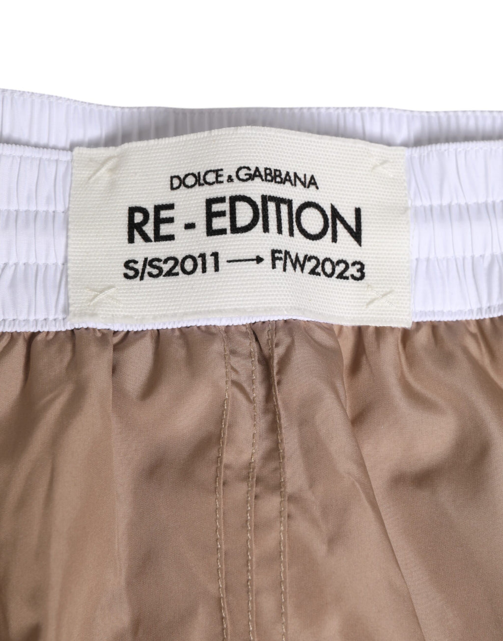 Dolce & Gabbana Brown Swim Shorts for Men detail view