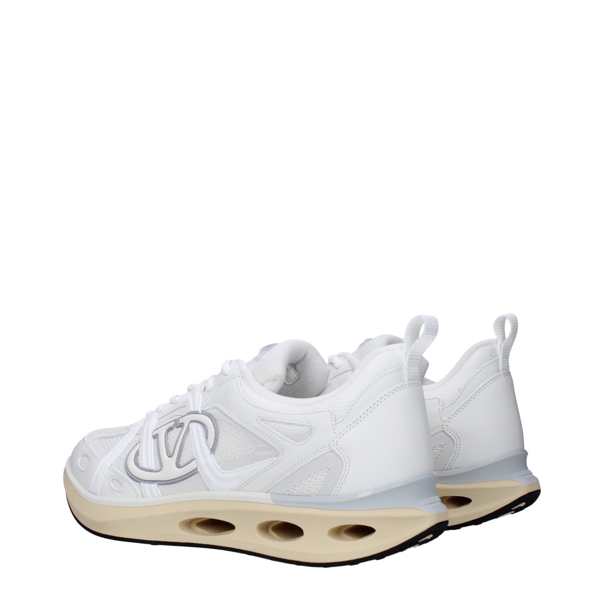 Valentino Garavani White Athletic Sneakers for Men side view