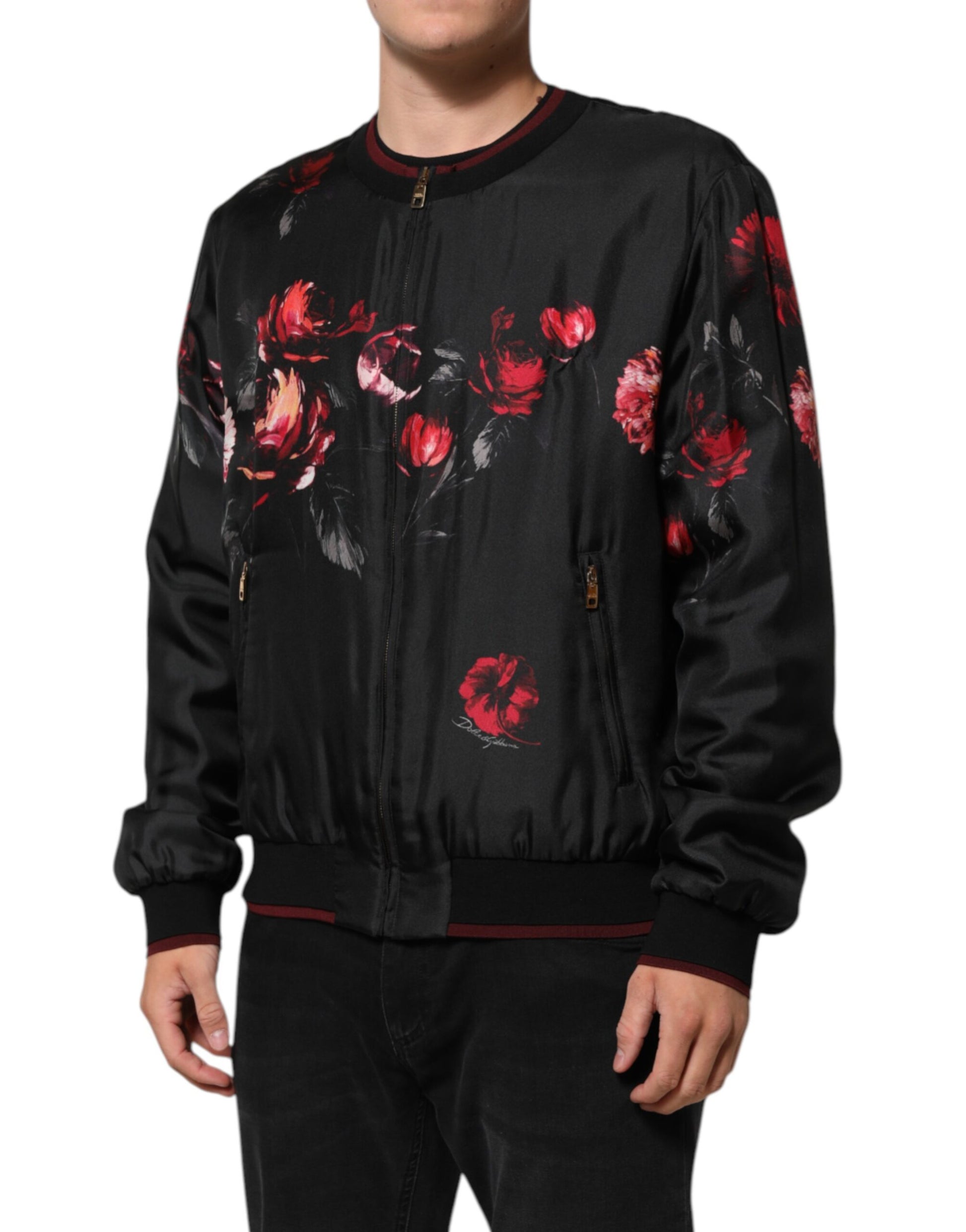 Dolce & Gabbana Black Bomber for Men detail view