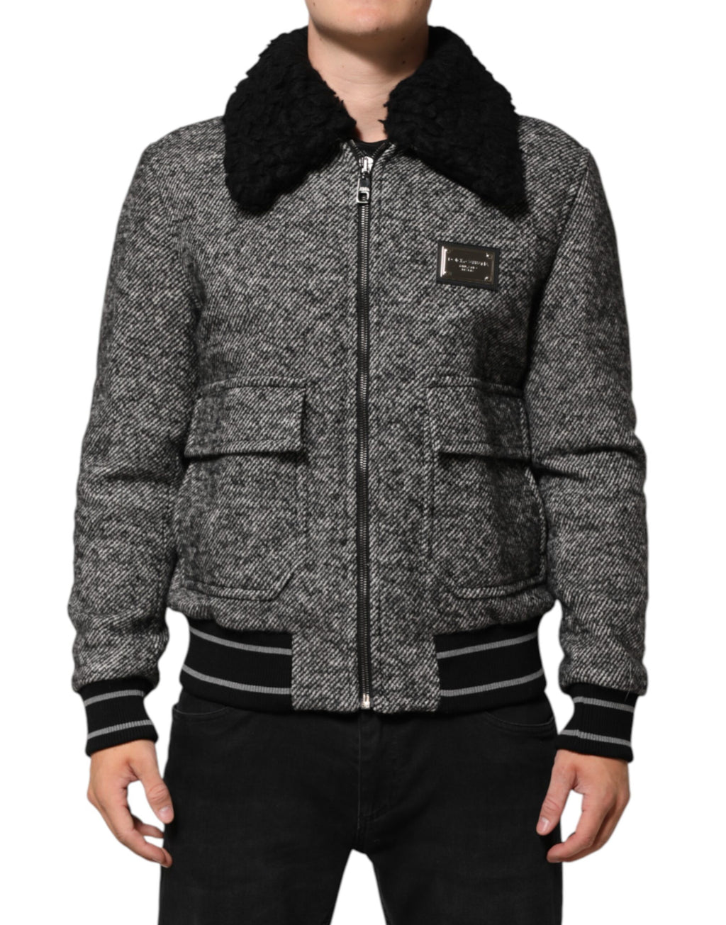Dolce & Gabbana Grey Bomber for Men alternate view