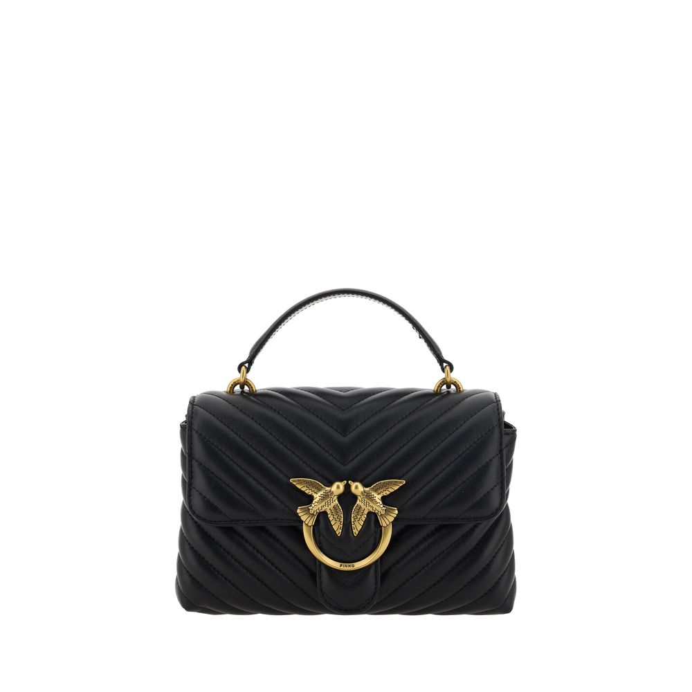 Sac à main en cuir de veau noir Bos Taurus PINKO