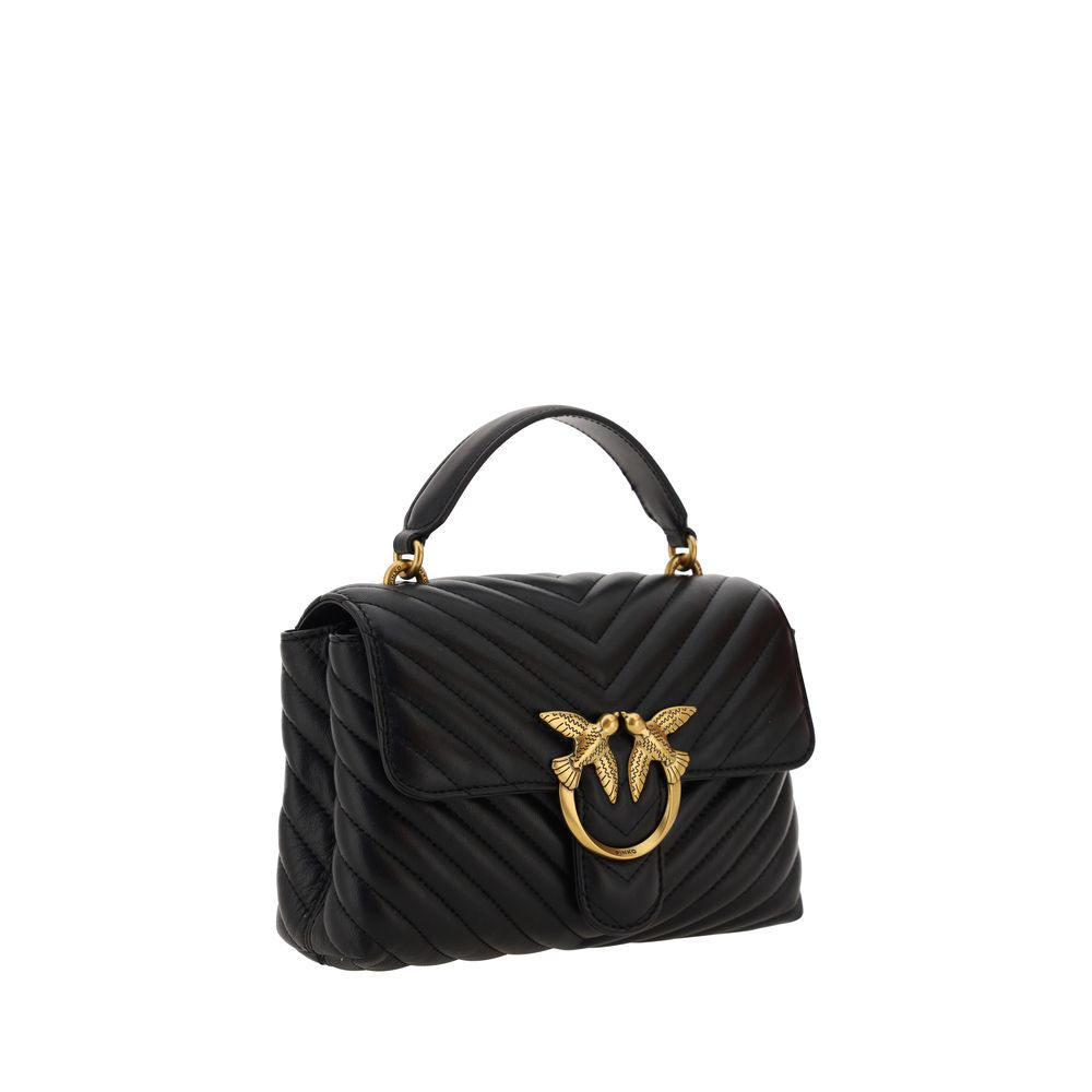 Sac à main en cuir de veau noir Bos Taurus PINKO