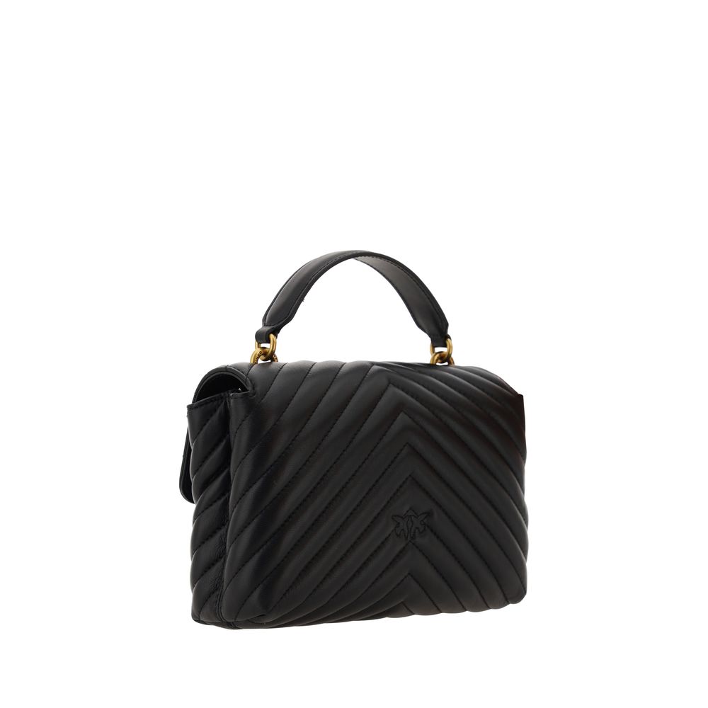 Sac à main en cuir de veau noir Bos Taurus PINKO