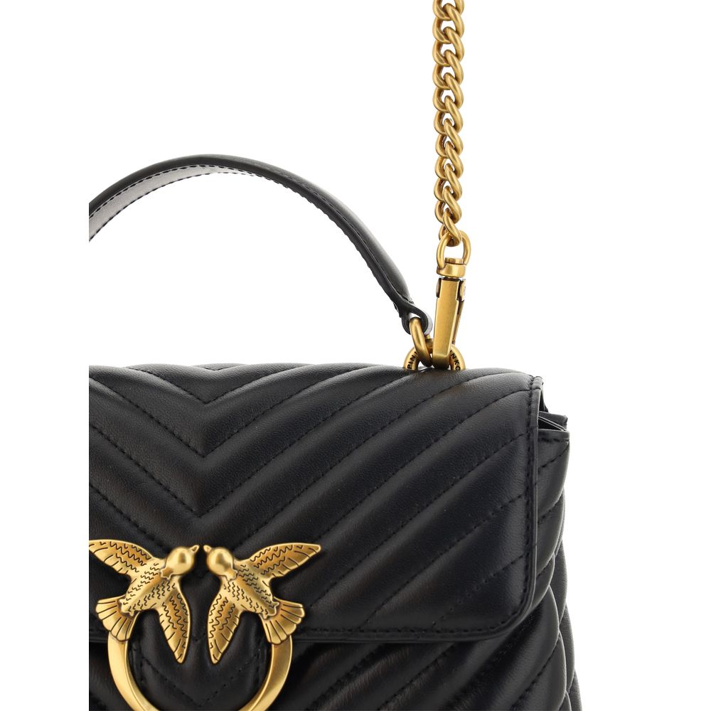 Sac à main en cuir de veau noir Bos Taurus PINKO