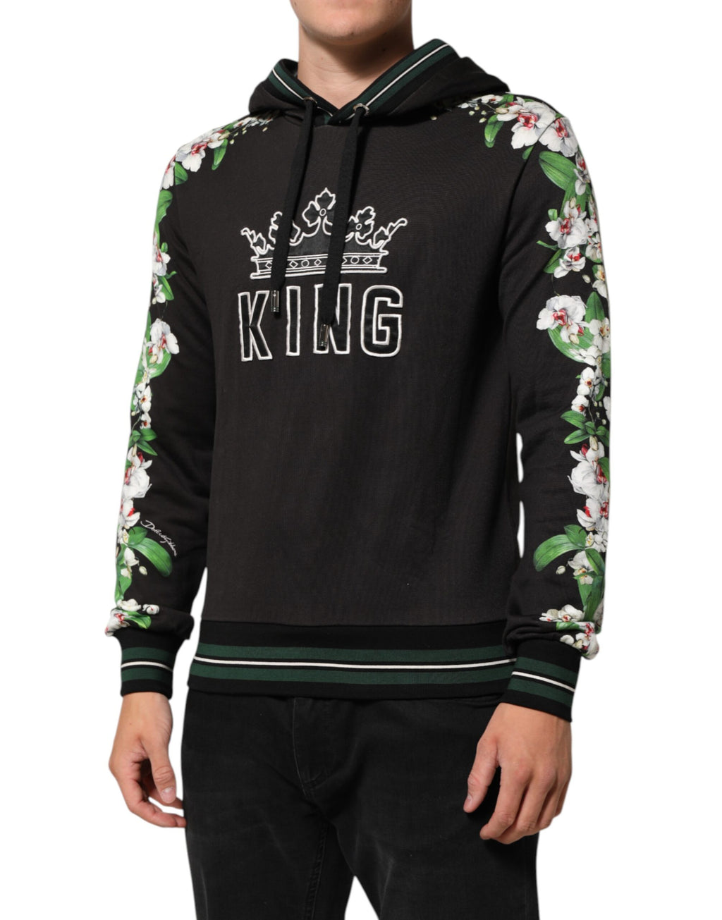 Dolce & Gabbana Black Hoodie for Men detail view