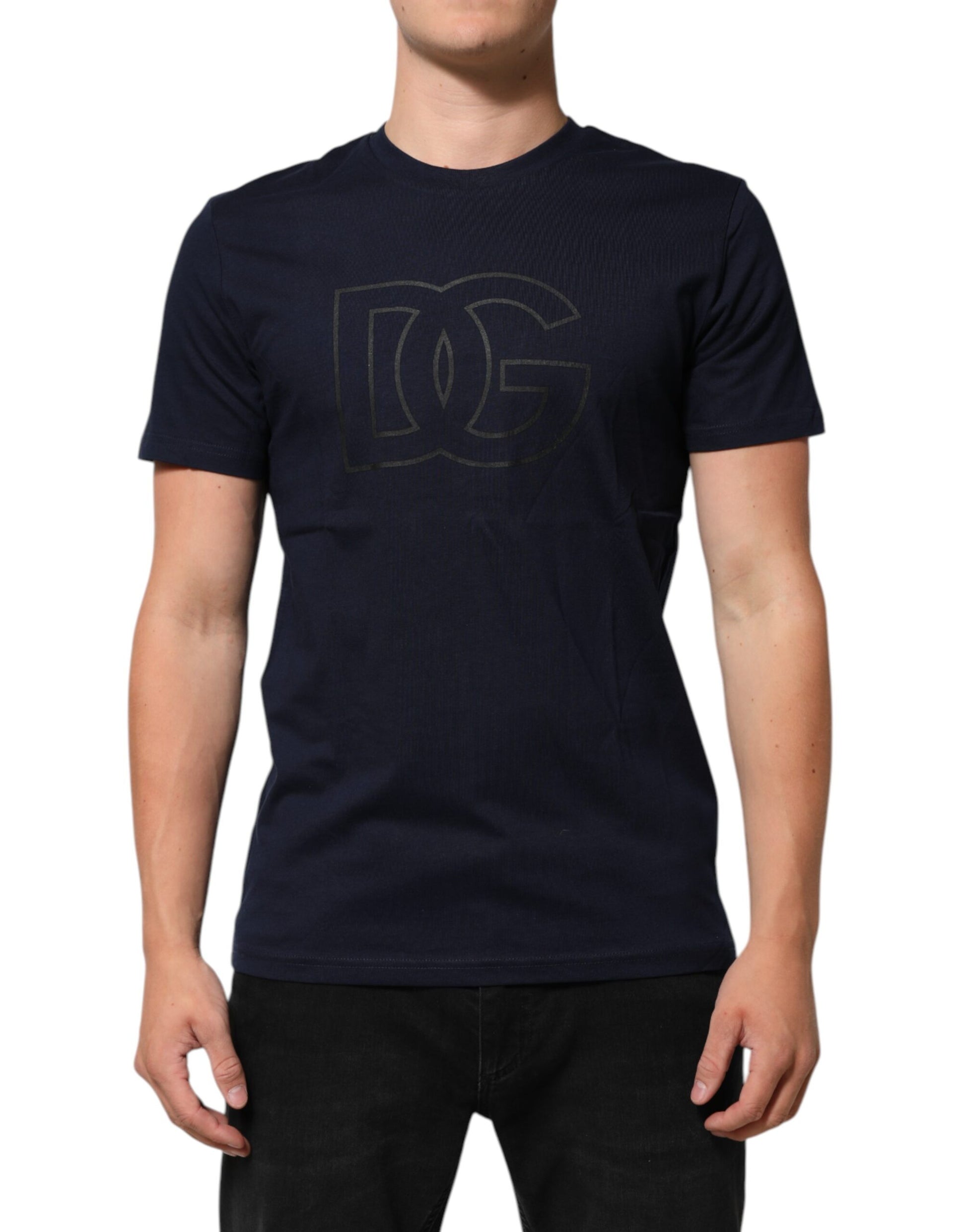Dolce & Gabbana Blue Short-Sleeve Shirt for Men alternate view
