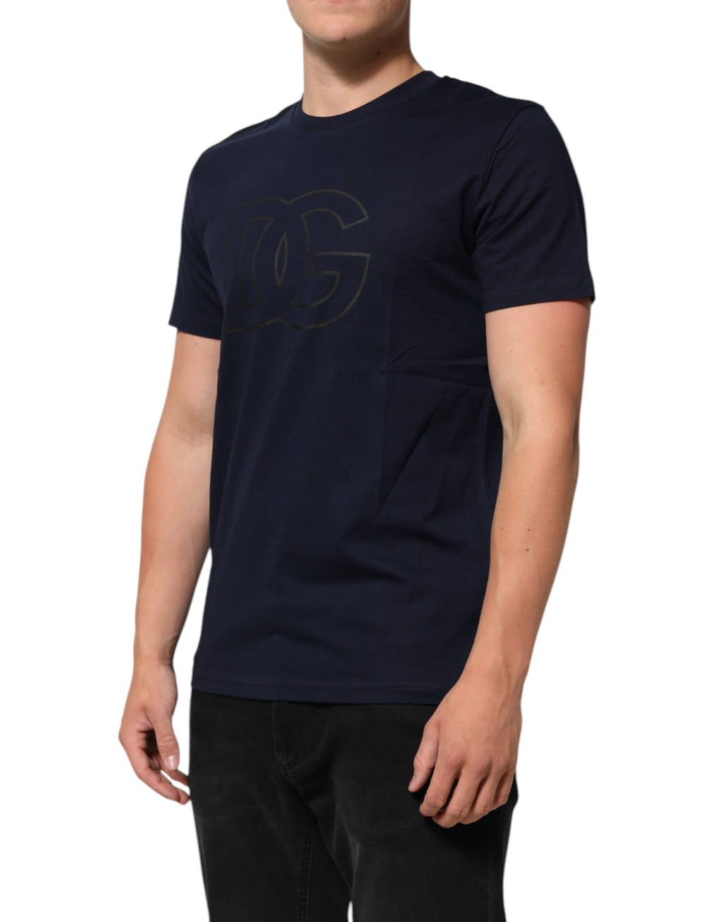 Dolce & Gabbana Blue Short-Sleeve Shirt for Men detail view