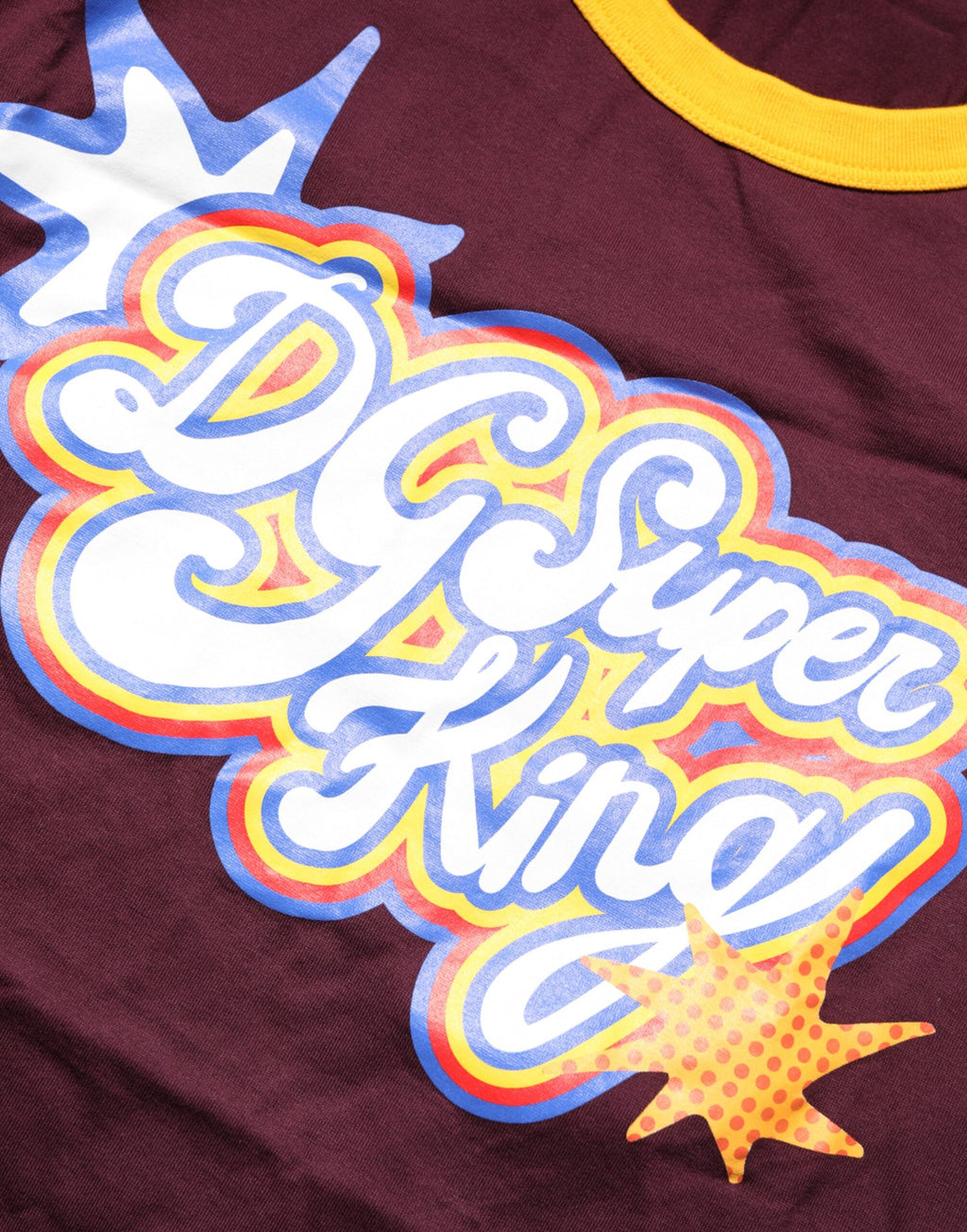 T-shirt Dolce & Gabbana en coton bordeaux avec logo DG Super King