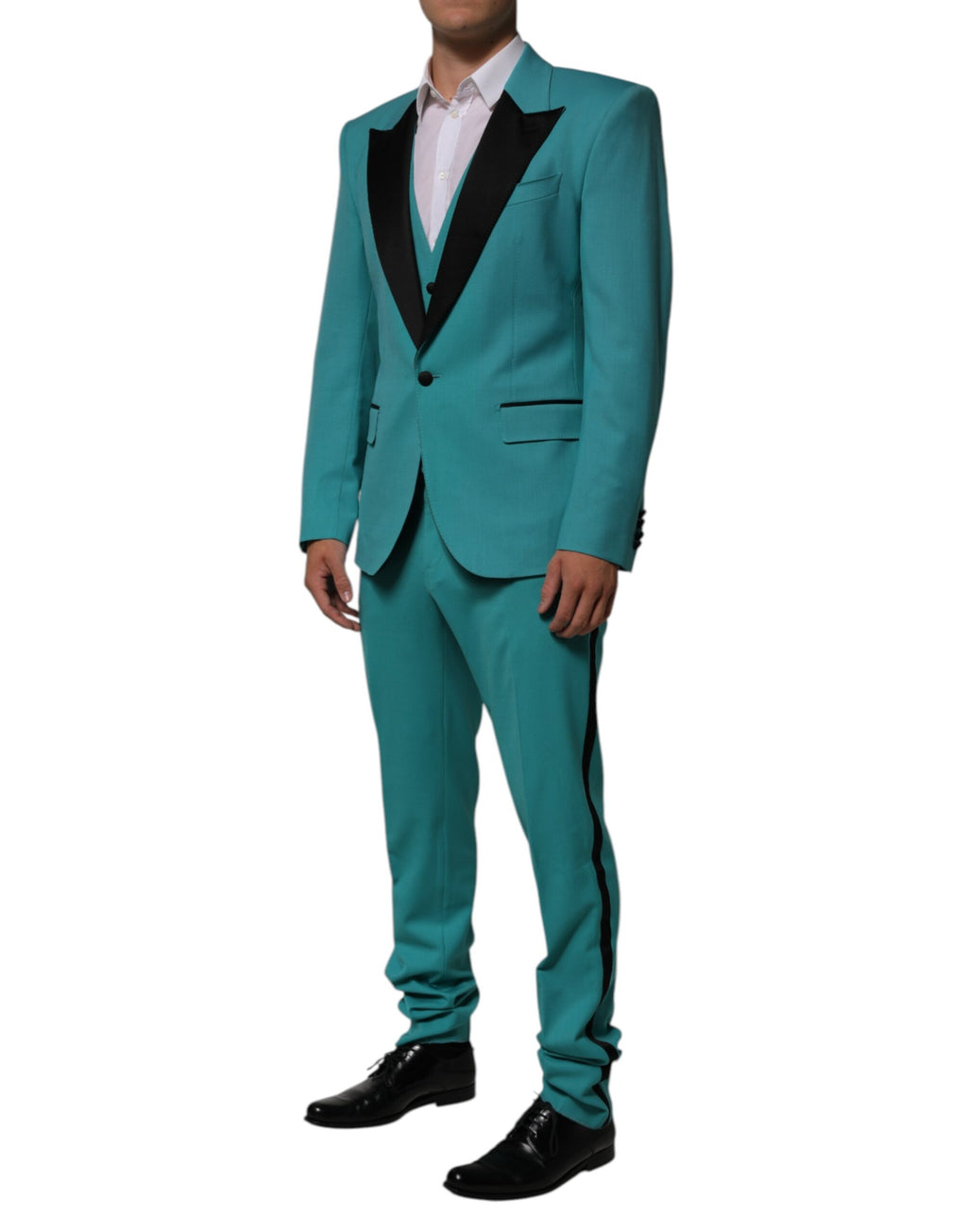 Dolce & Gabbana Green Three Piece Suits for Men detail view