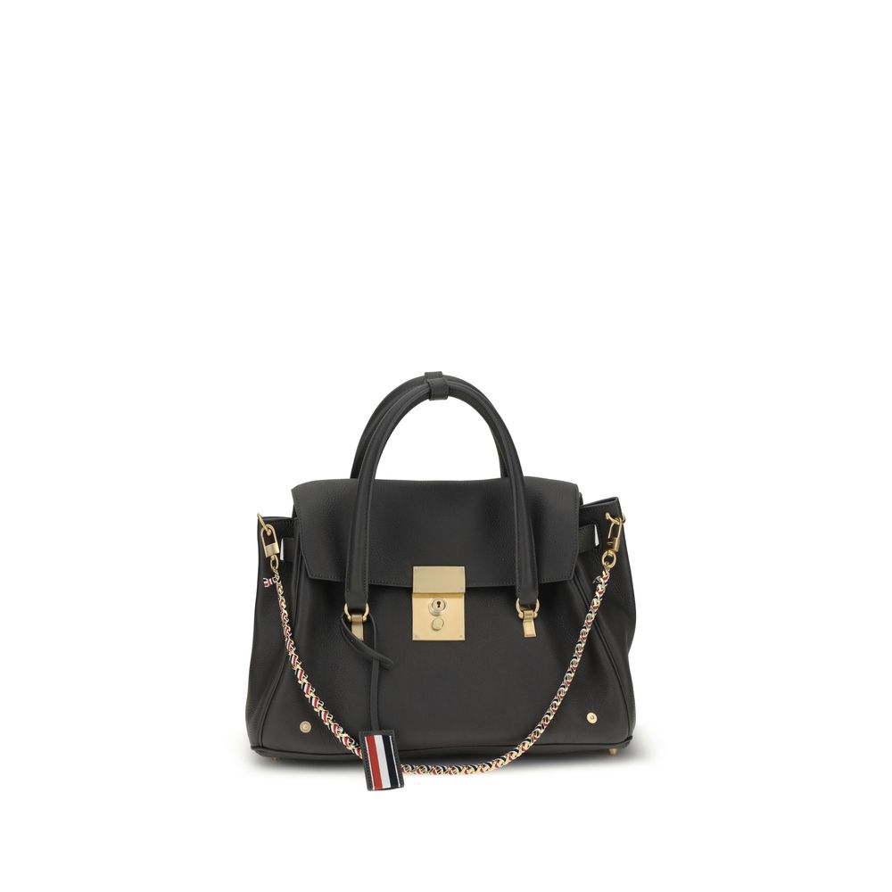 Sac à main en cuir de veau gris Bos Taurus Thom Browne