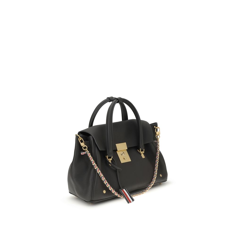 Sac à main en cuir de veau gris Bos Taurus Thom Browne