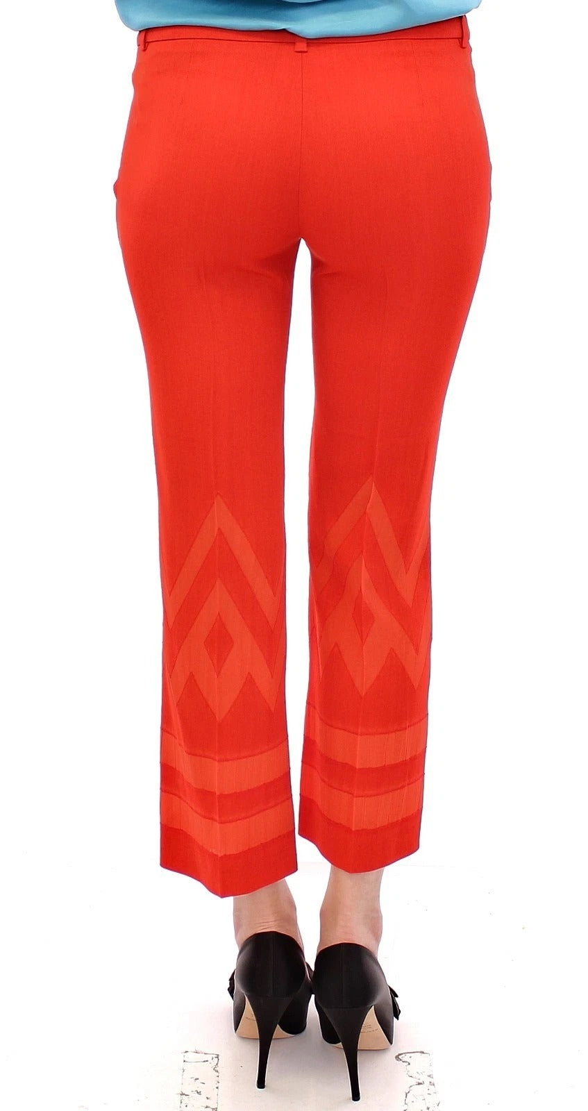 Versace Collection Red Cropped Pants for Women detail view