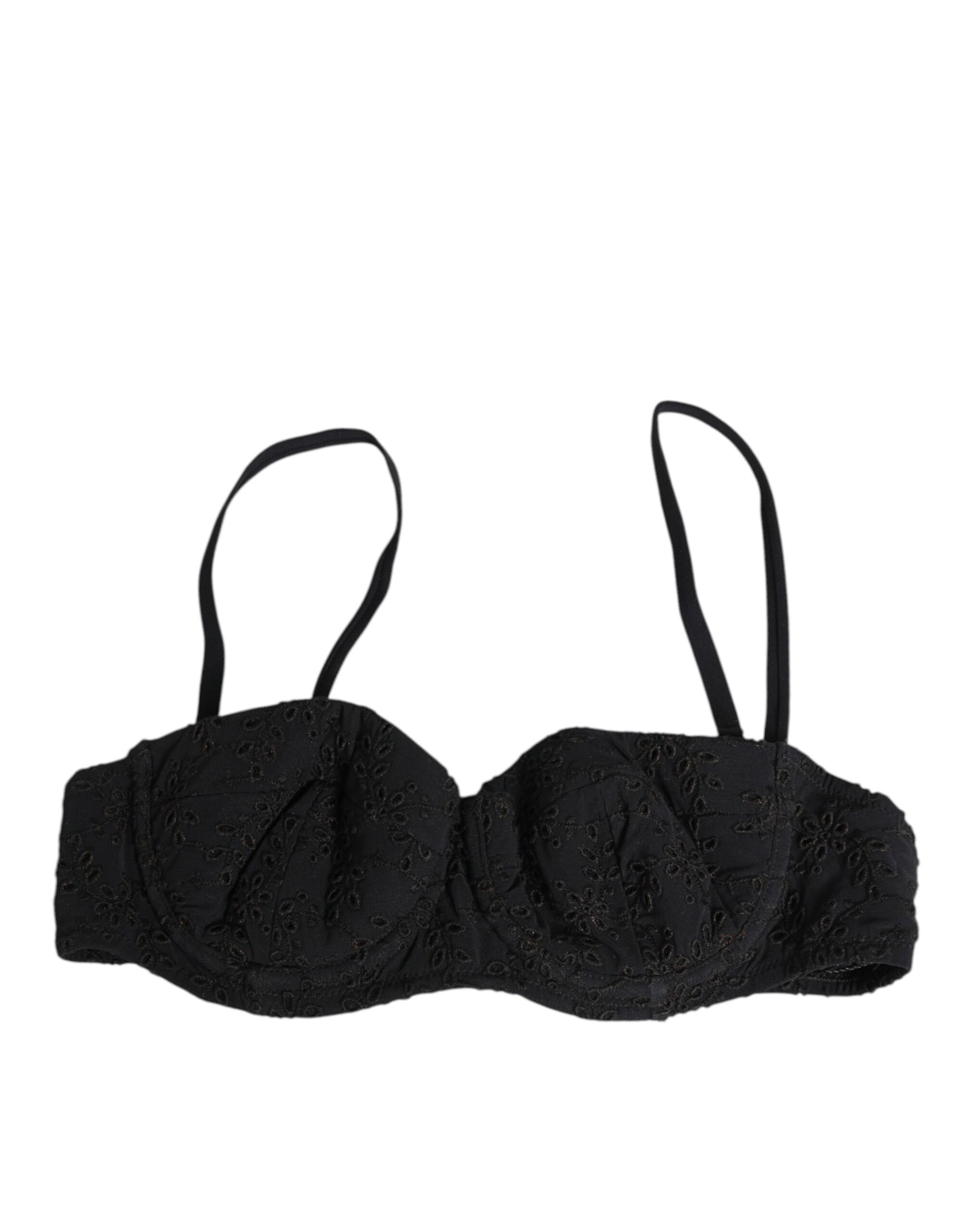 Soutien-gorge à armatures Dolce & Gabbana en polyester noir brodé