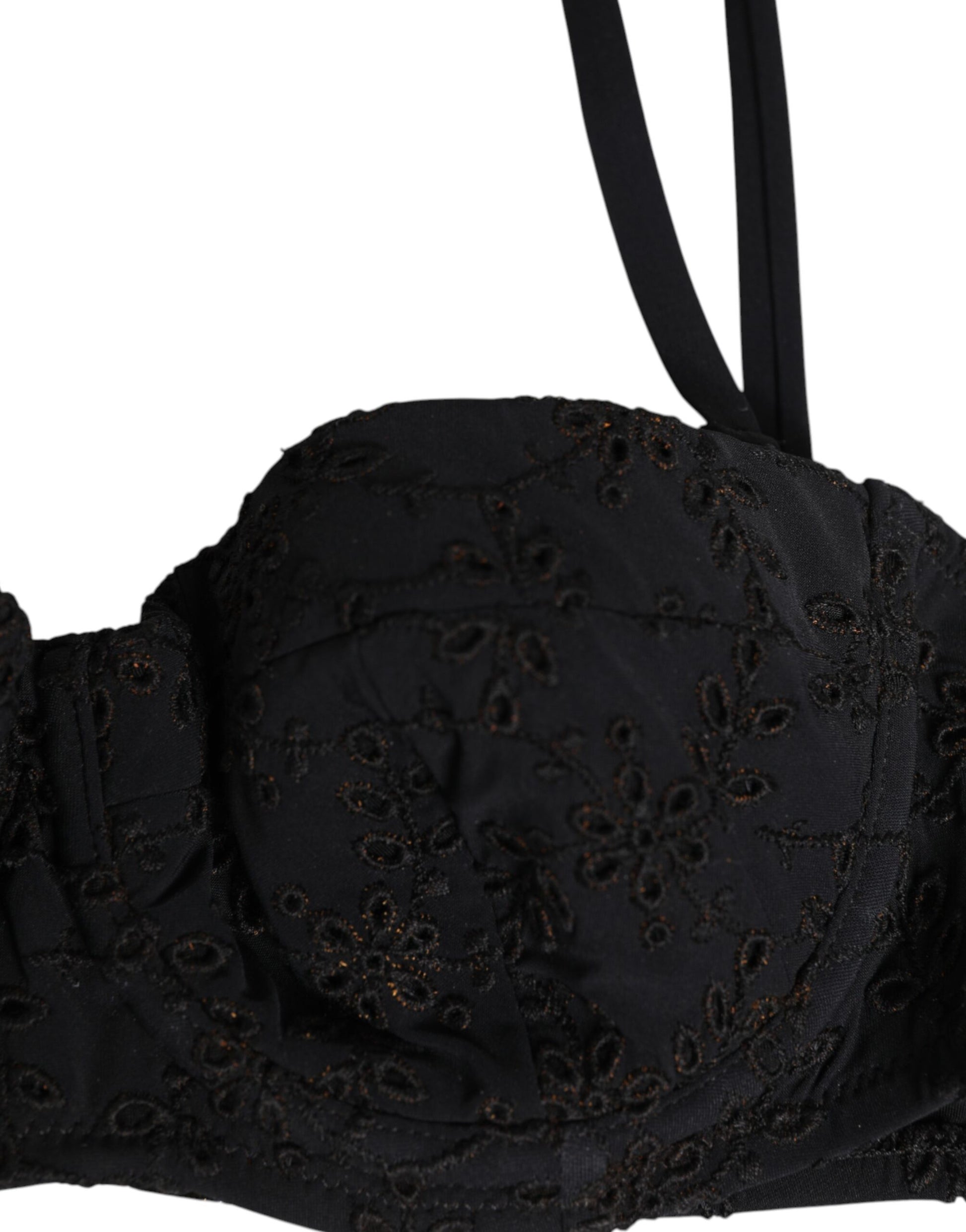 Soutien-gorge à armatures Dolce & Gabbana en polyester noir brodé
