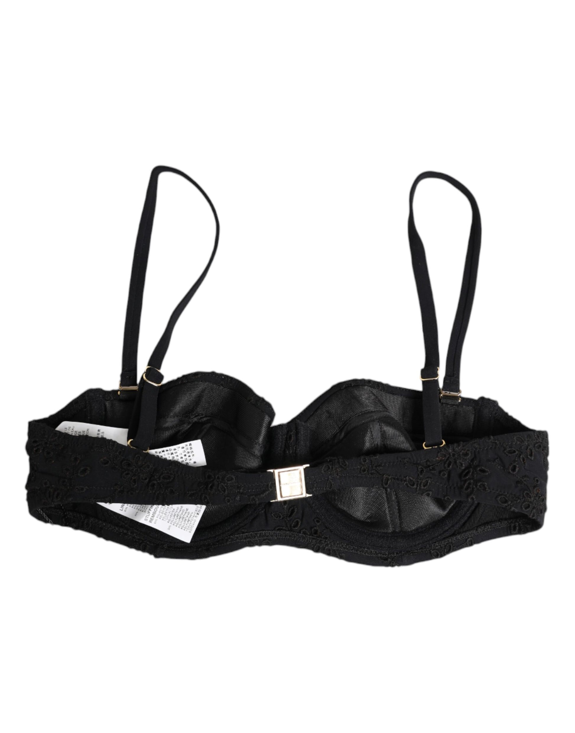 Soutien-gorge à armatures Dolce & Gabbana en polyester noir brodé