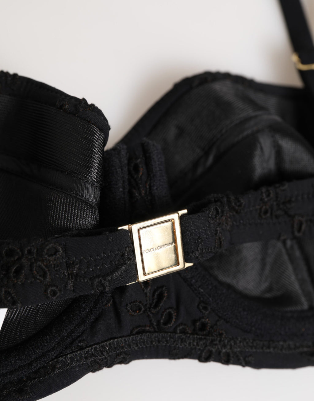 Soutien-gorge à armatures Dolce & Gabbana en polyester noir brodé