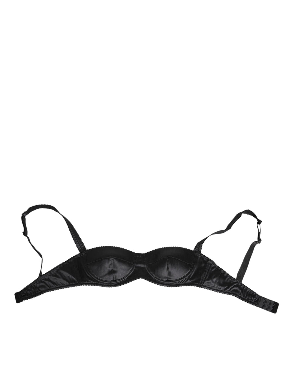 Soutien-gorge sans armature en satin de soie noir Dolce & Gabbana