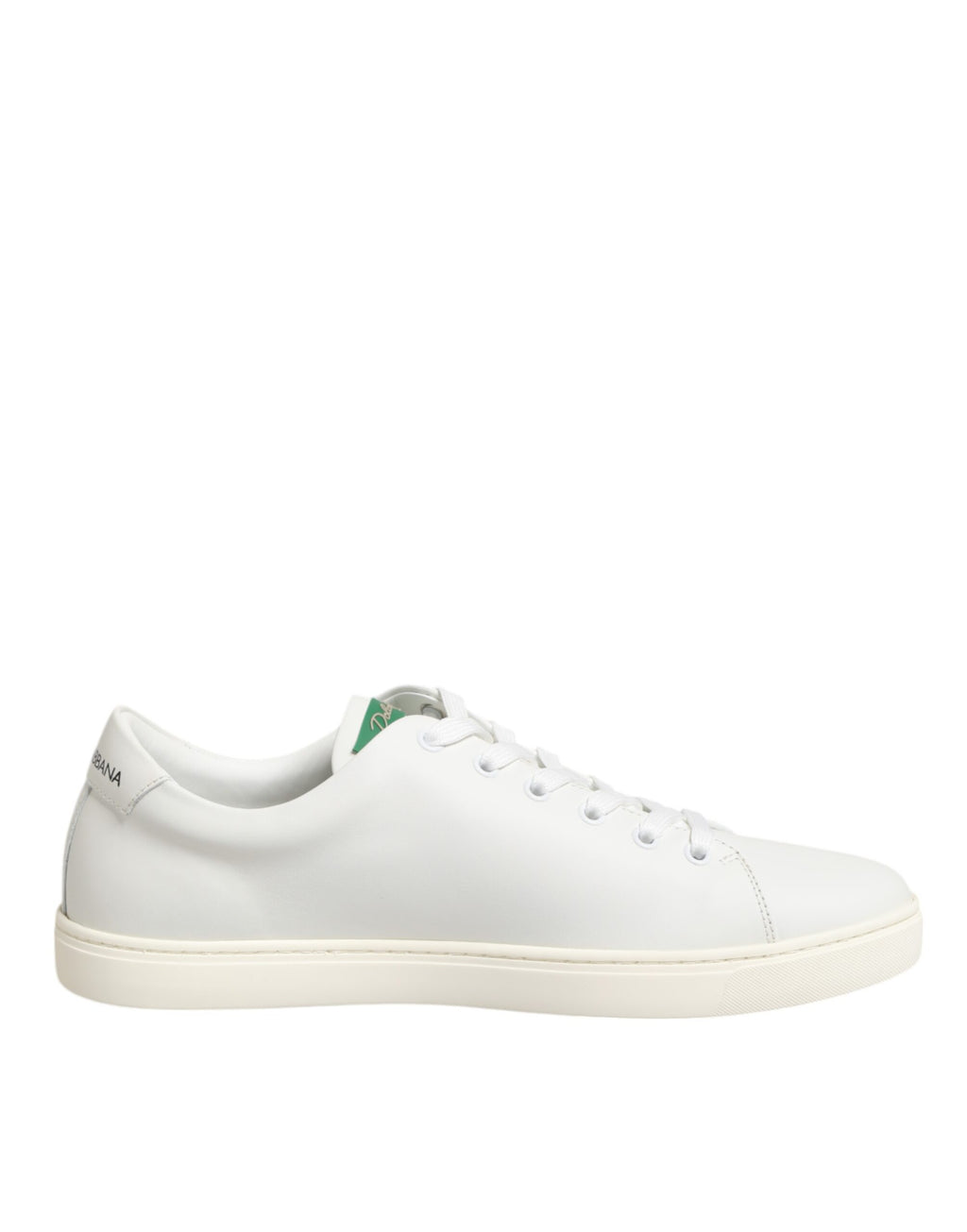 Chaussures basses Dolce & Gabbana en cuir blanc à broderie rose