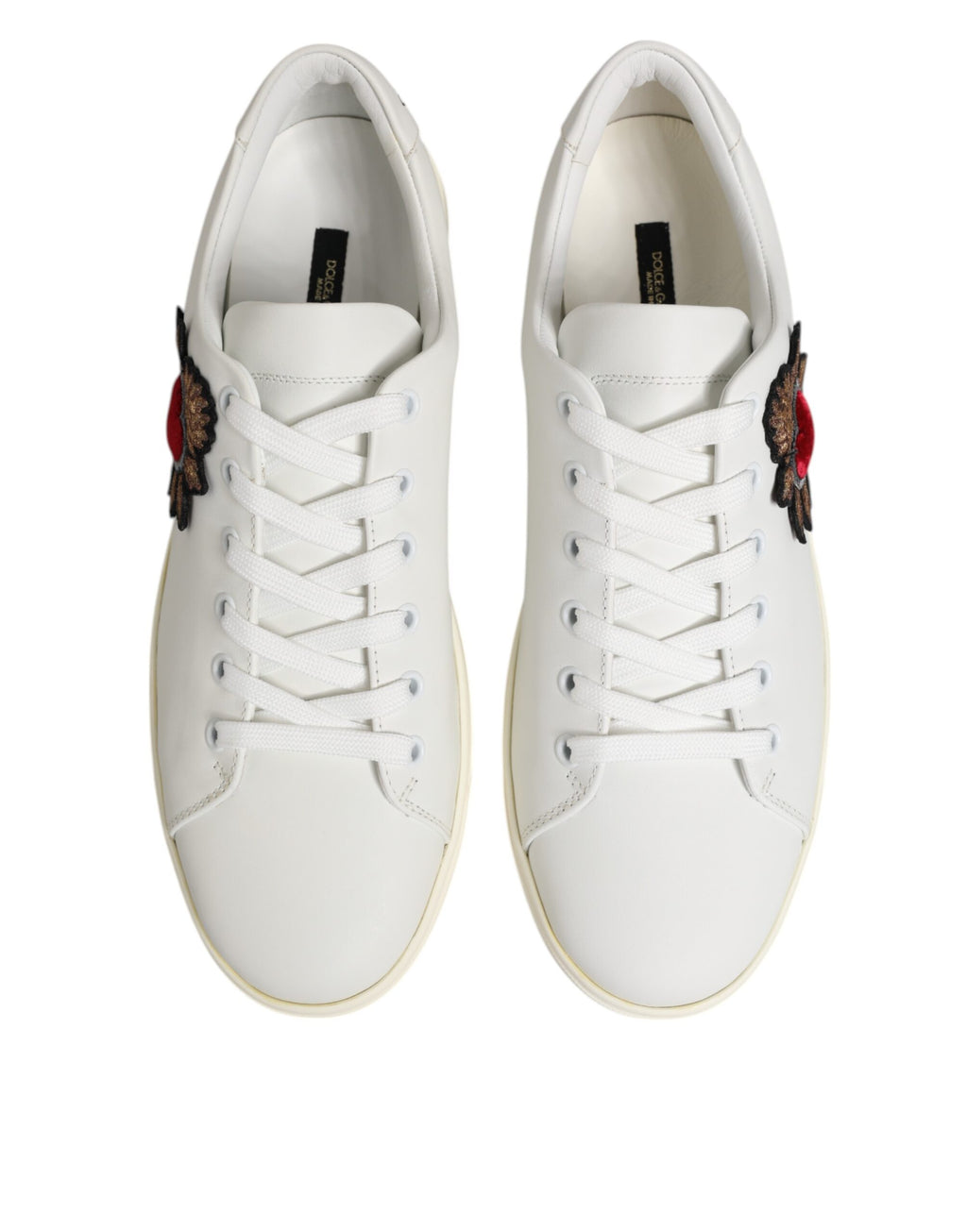 Dolce & Gabbana White Low Top Sneakers for Women side view