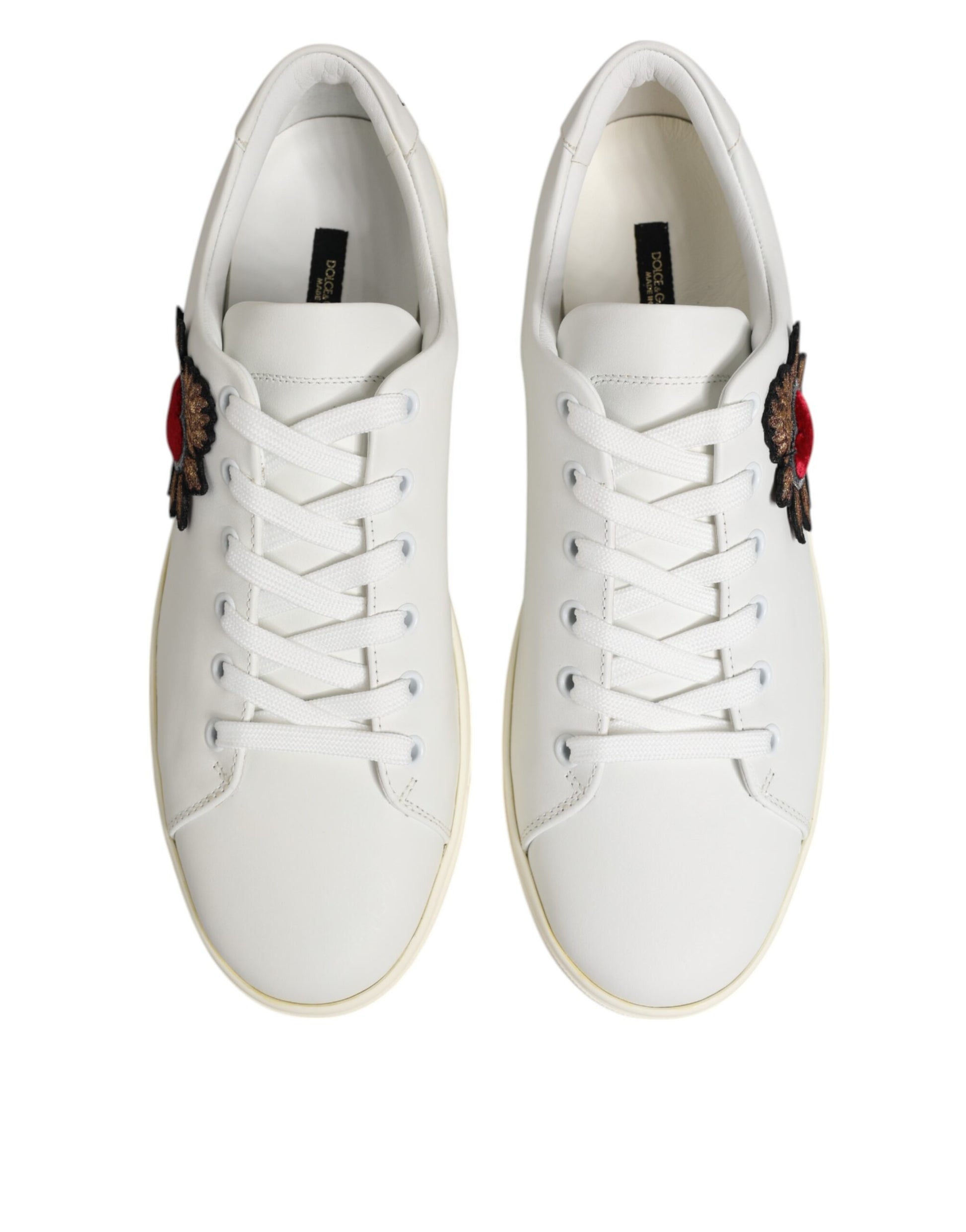 Dolce & Gabbana White Low Top Sneakers for Women side view