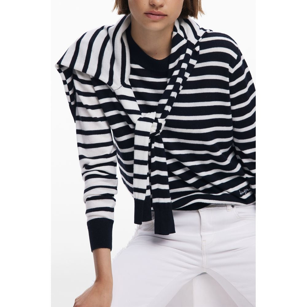 Pull noir en polyester Desigual pour femme