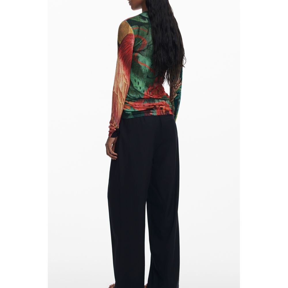 Pull Desigual en viscose verte