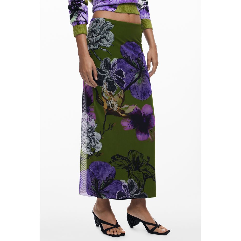 Desigual Green Long Skirt for Women