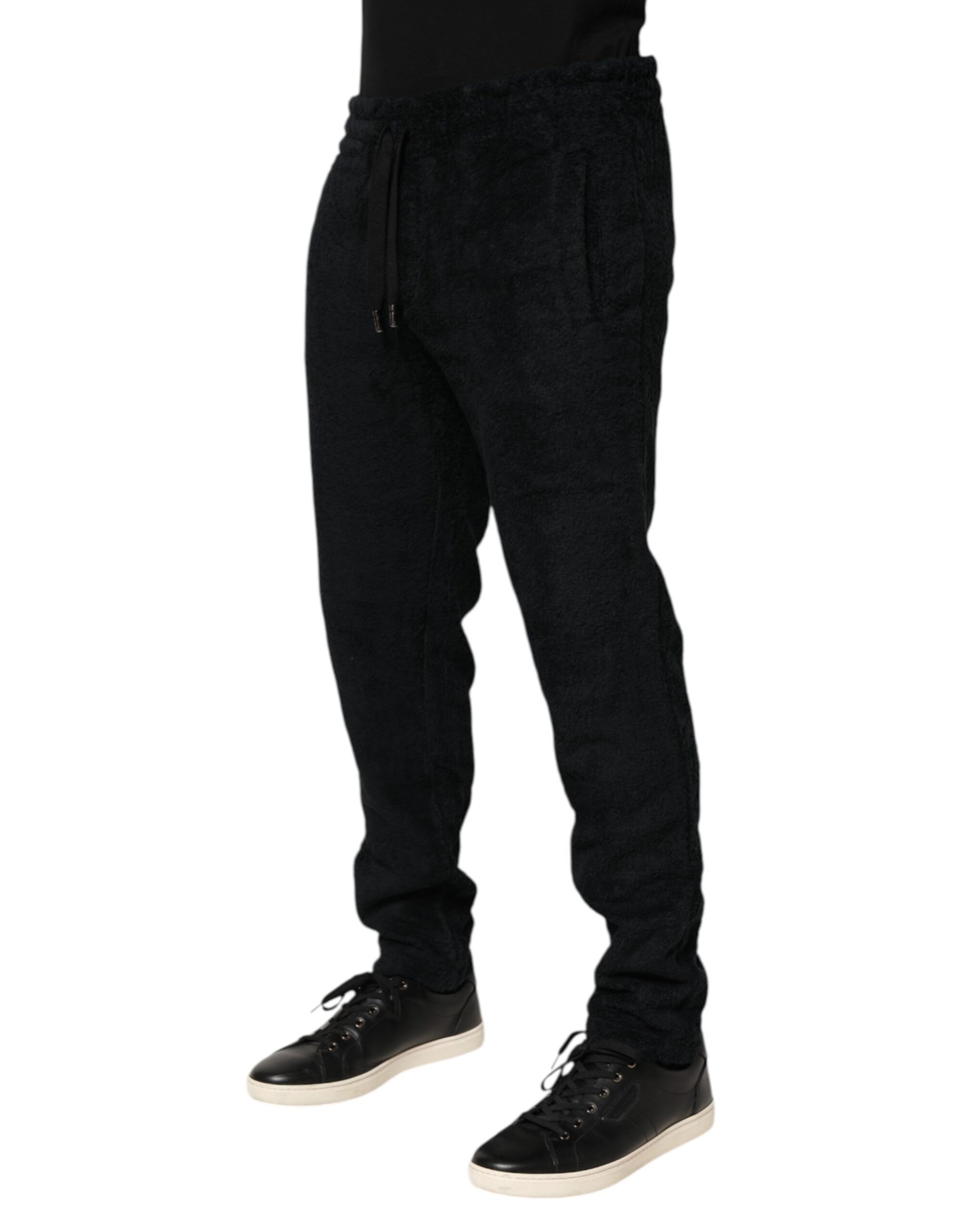 Pantalon de jogging Dolce & Gabbana pour homme en coton noir avec logo