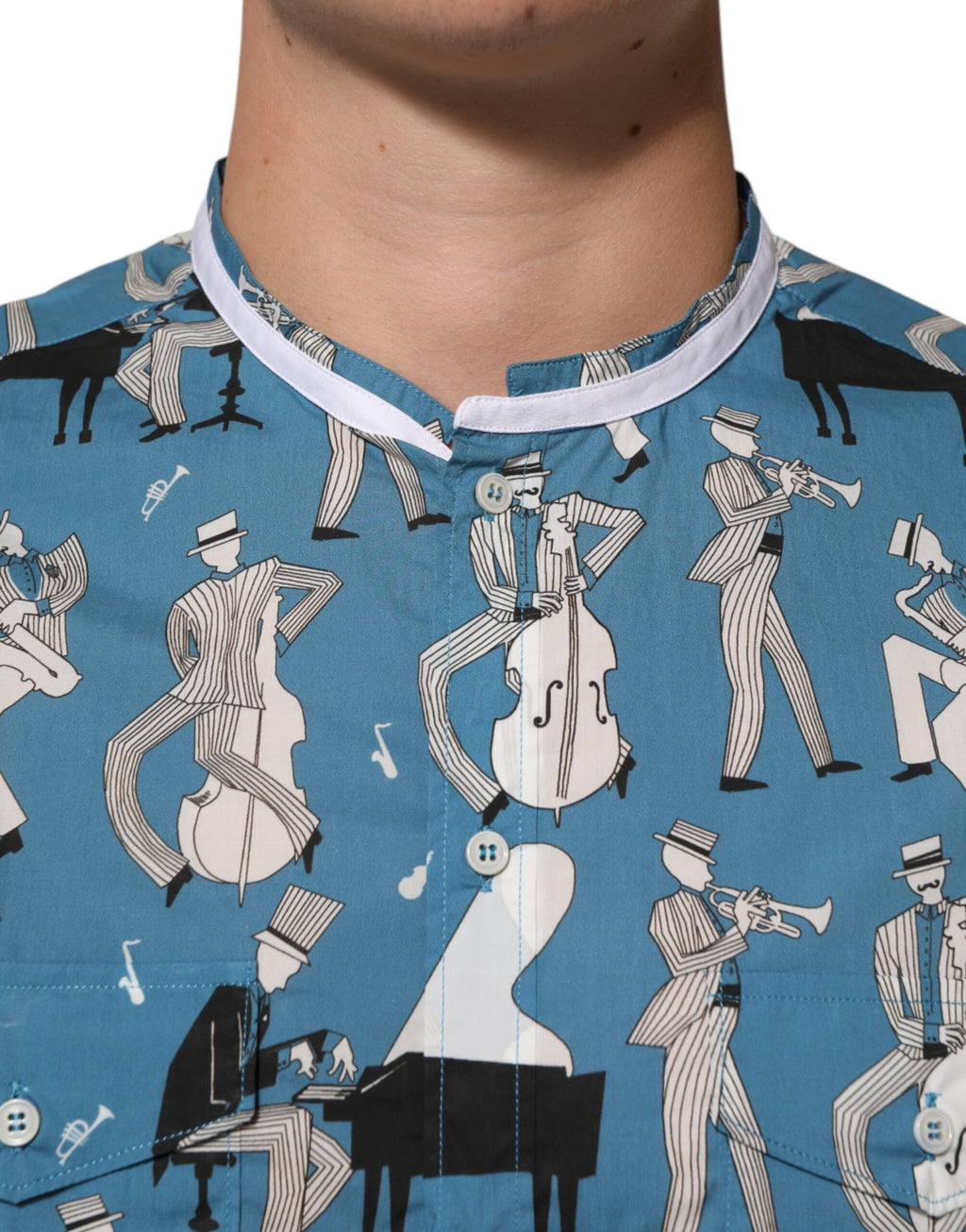 Dolce & Gabbana Blue Dress Shirt for Men additional view