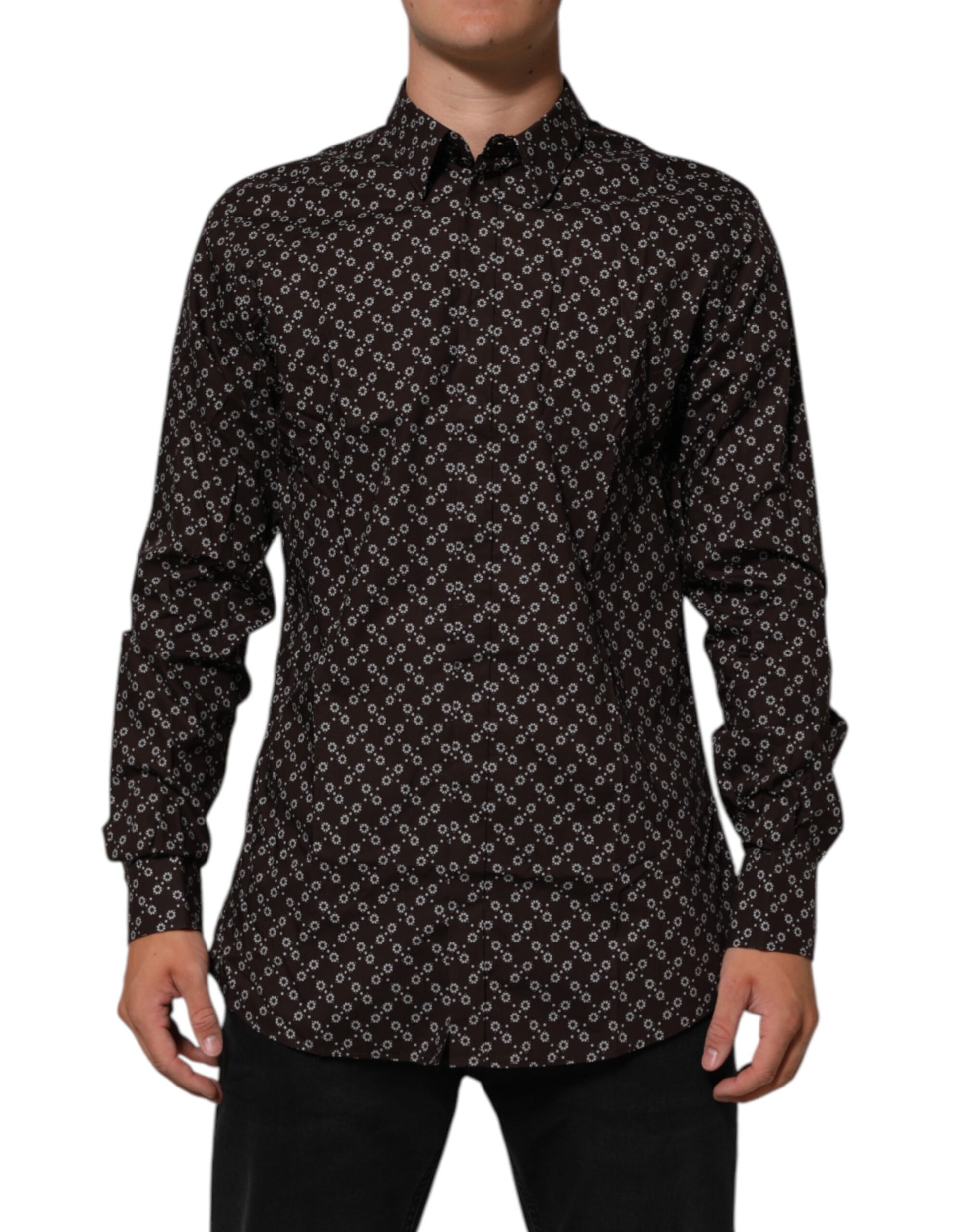 Dolce & Gabbana Brown Dress Shirt for Men