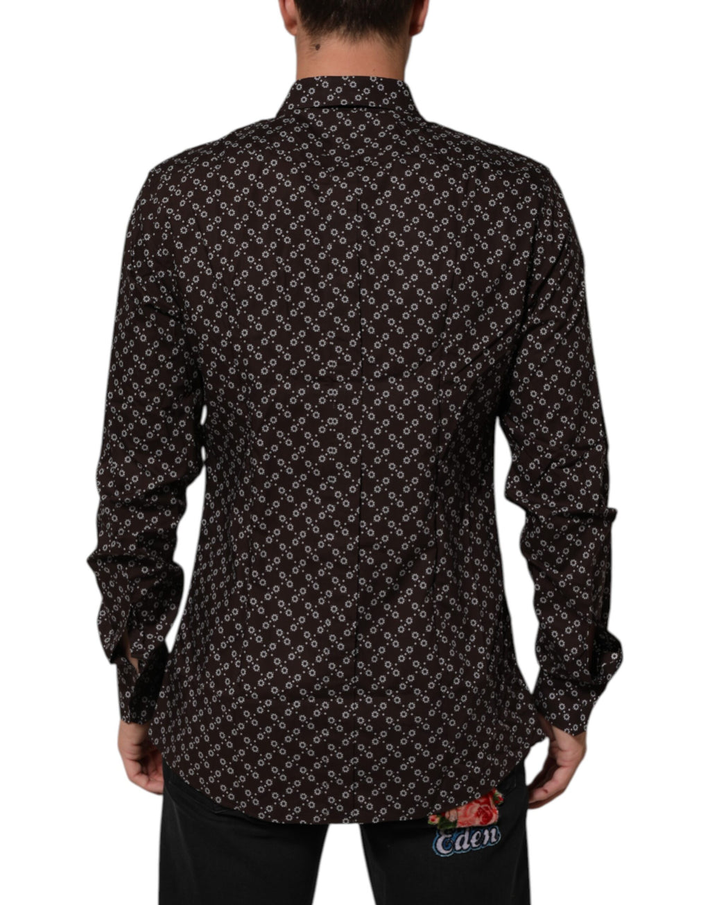 Dolce & Gabbana Brown Dress Shirt for Men side view