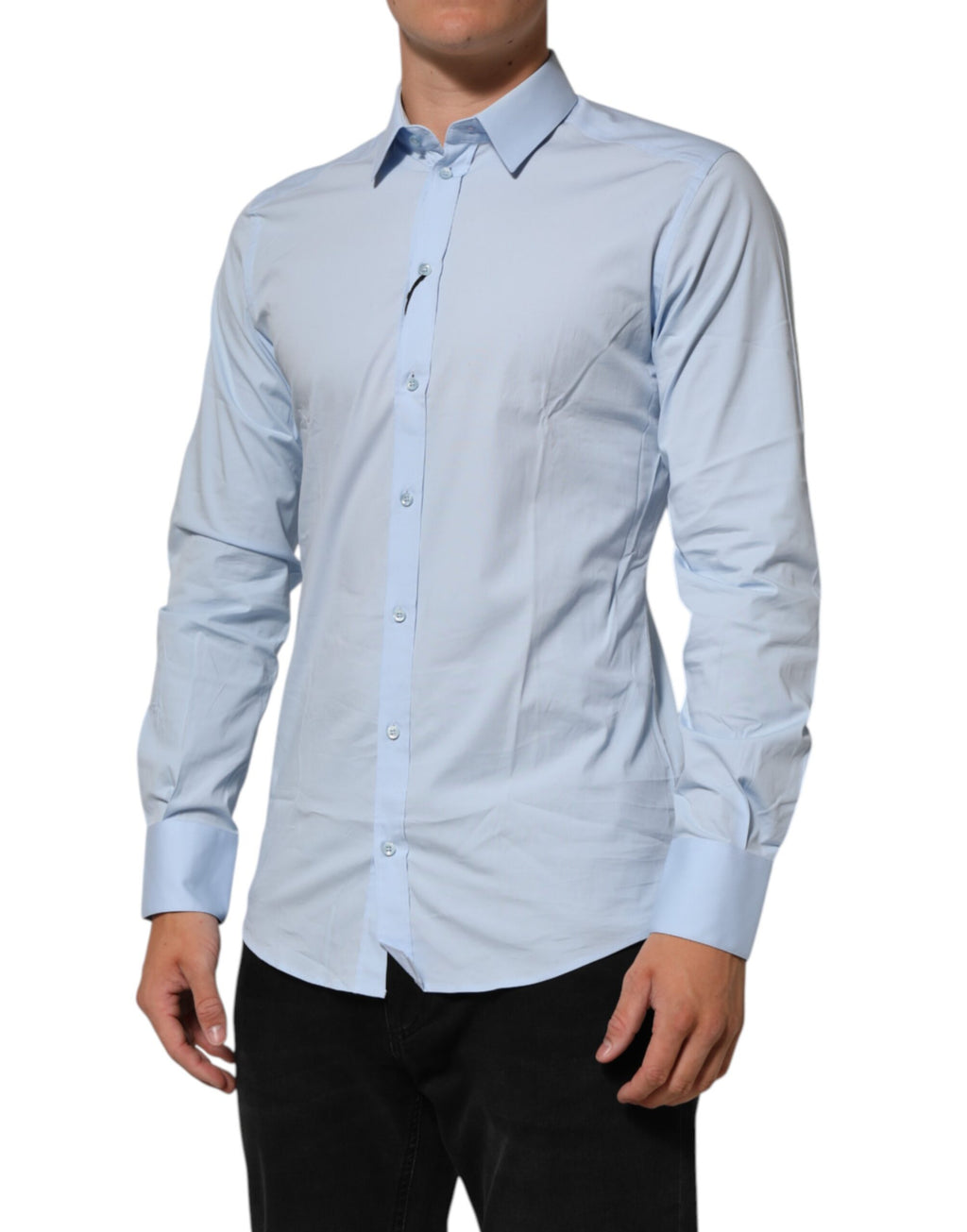 Dolce & Gabbana Blue Dress Shirt for Men detail view