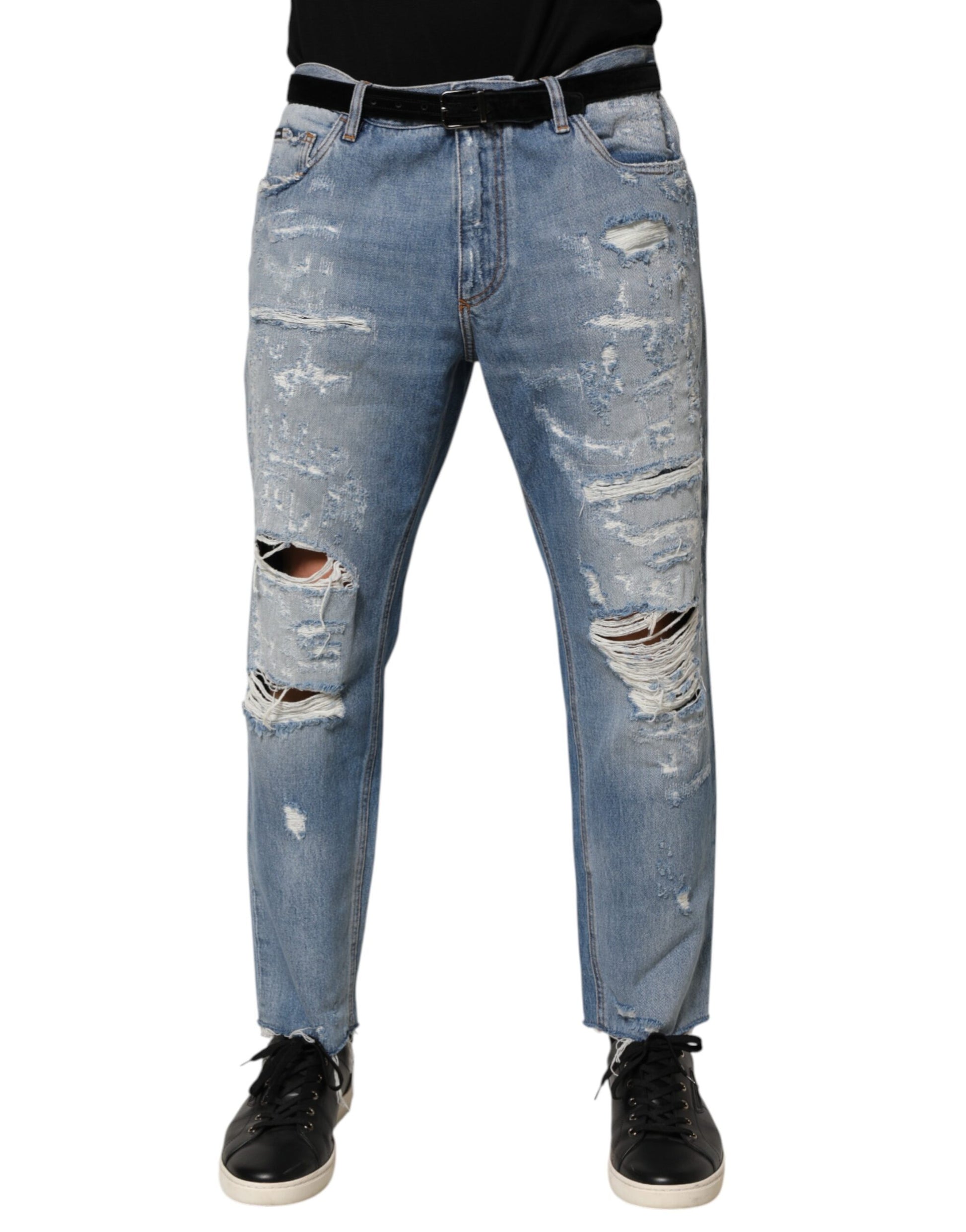 Dolce & Gabbana Blue Casual Pants for Men