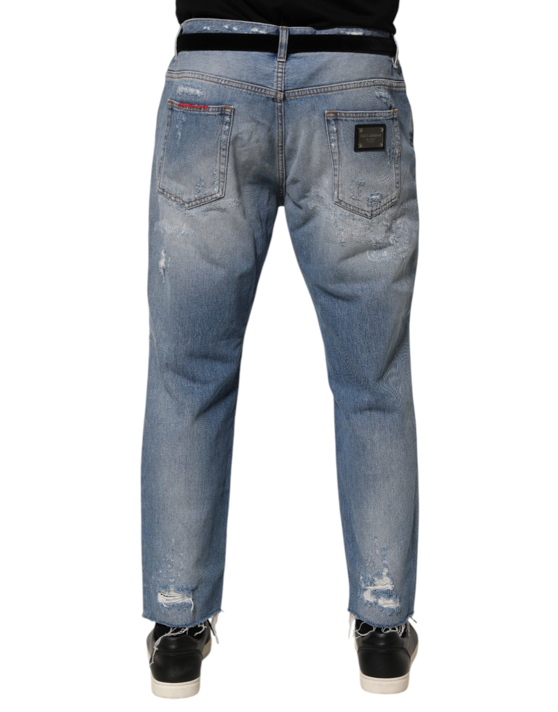 Dolce & Gabbana Blue Casual Pants for Men side view