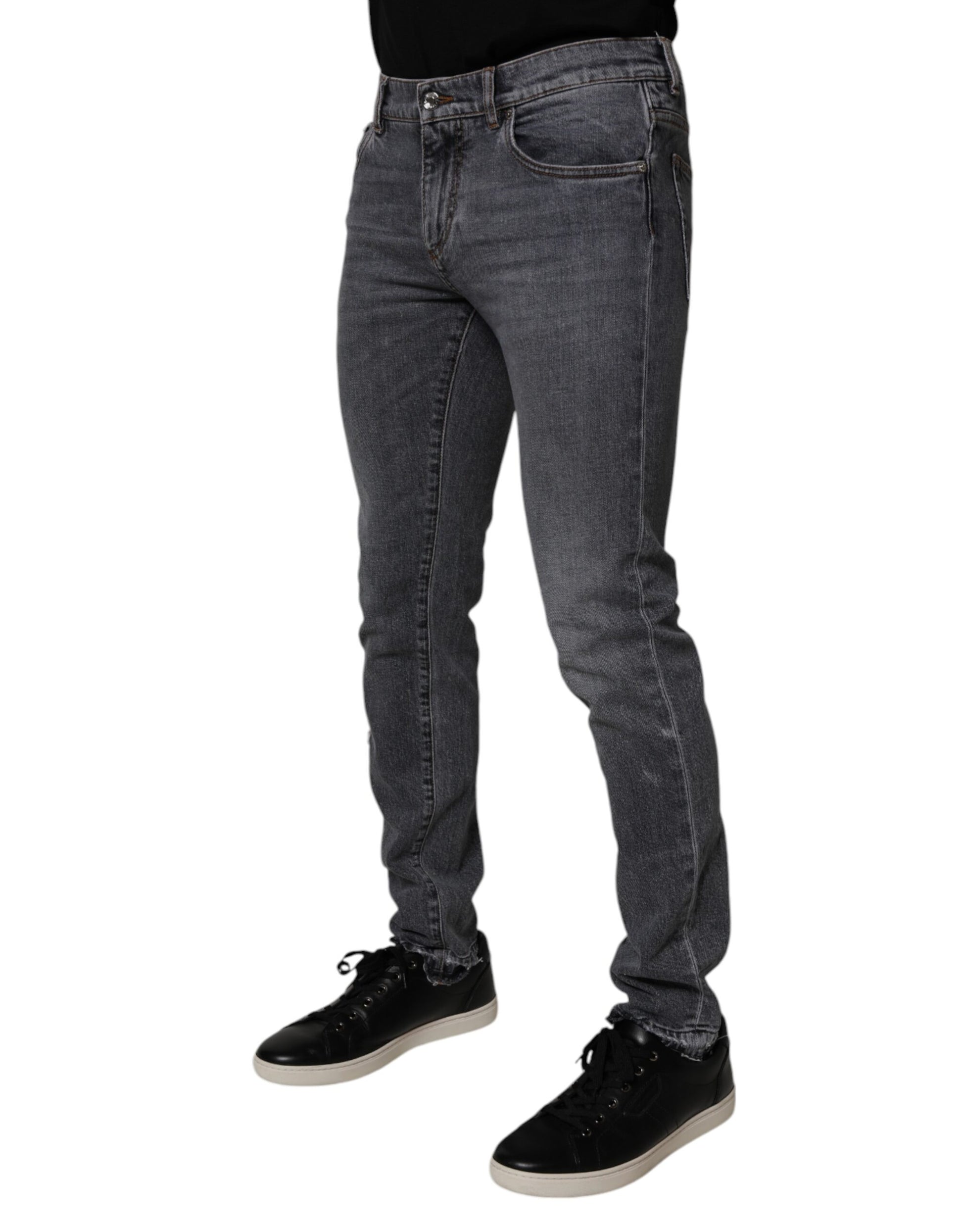 Dolce & Gabbana Grey Casual Pants for Men detail view
