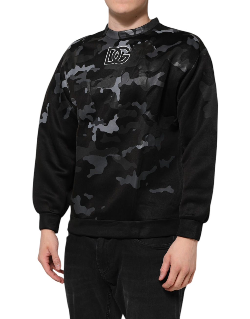 Dolce & Gabbana Black Long Sleeve T-Shirt for Men detail view