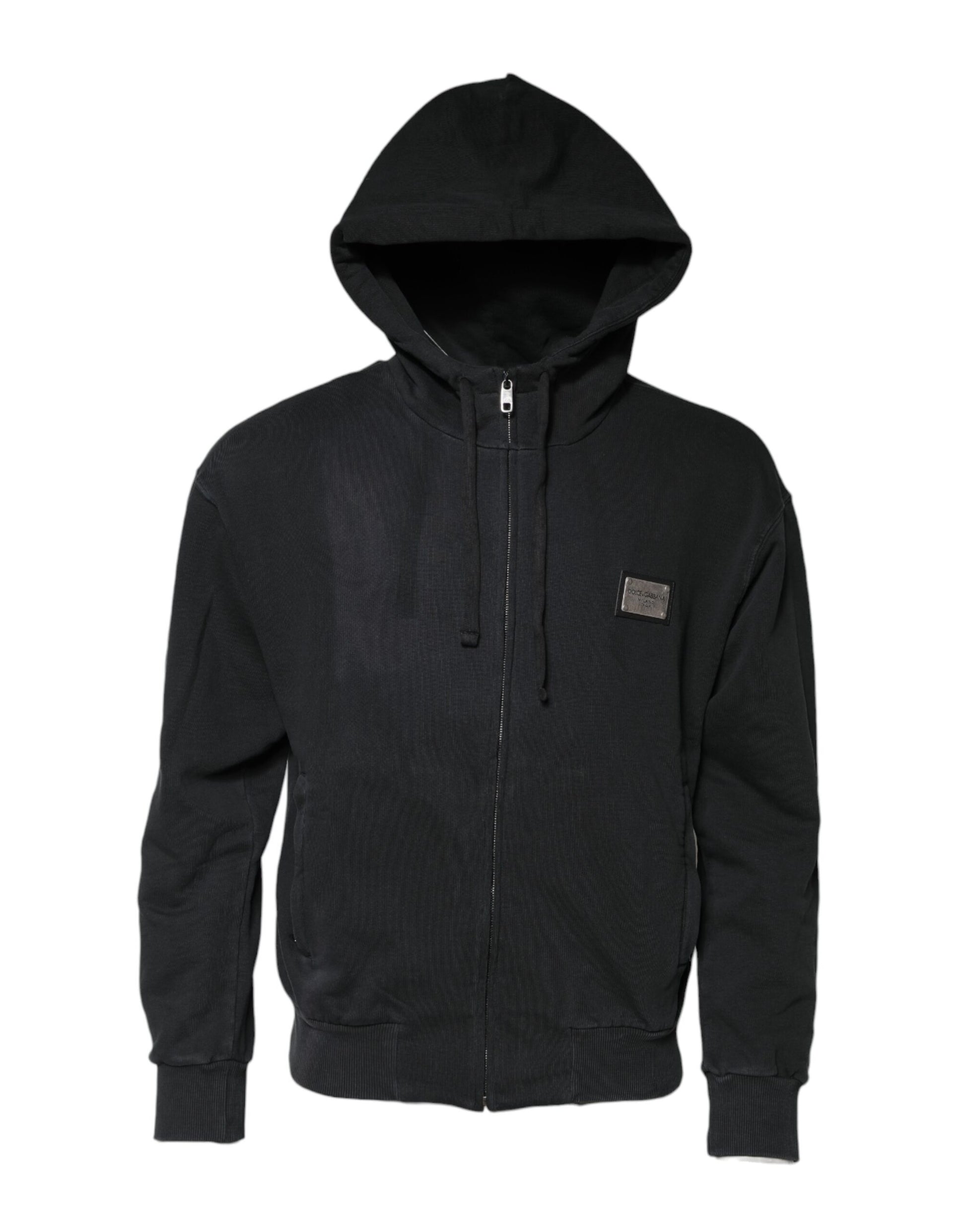 Sweat à capuche zippé noir Dolce & Gabbana avec logo