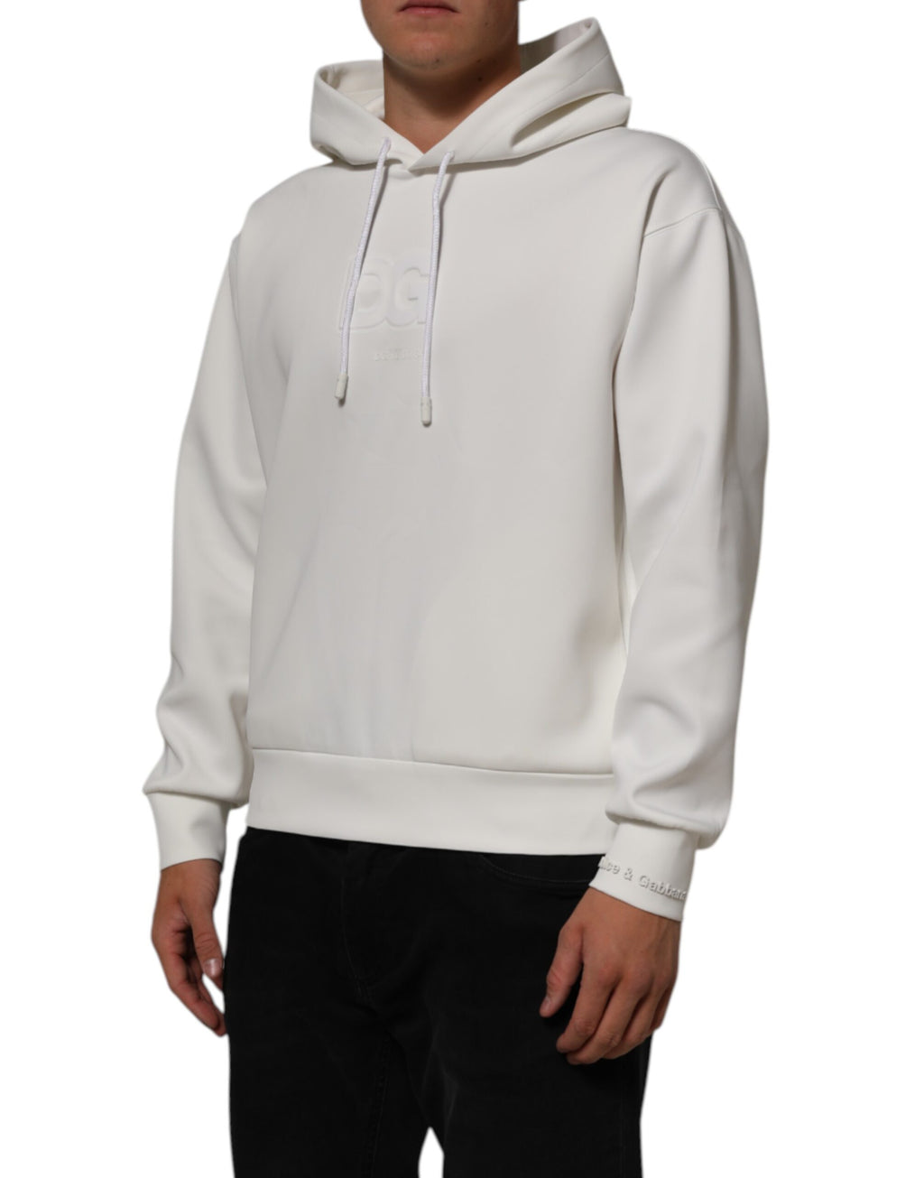 Dolce & Gabbana White Hoodie for Men detail view
