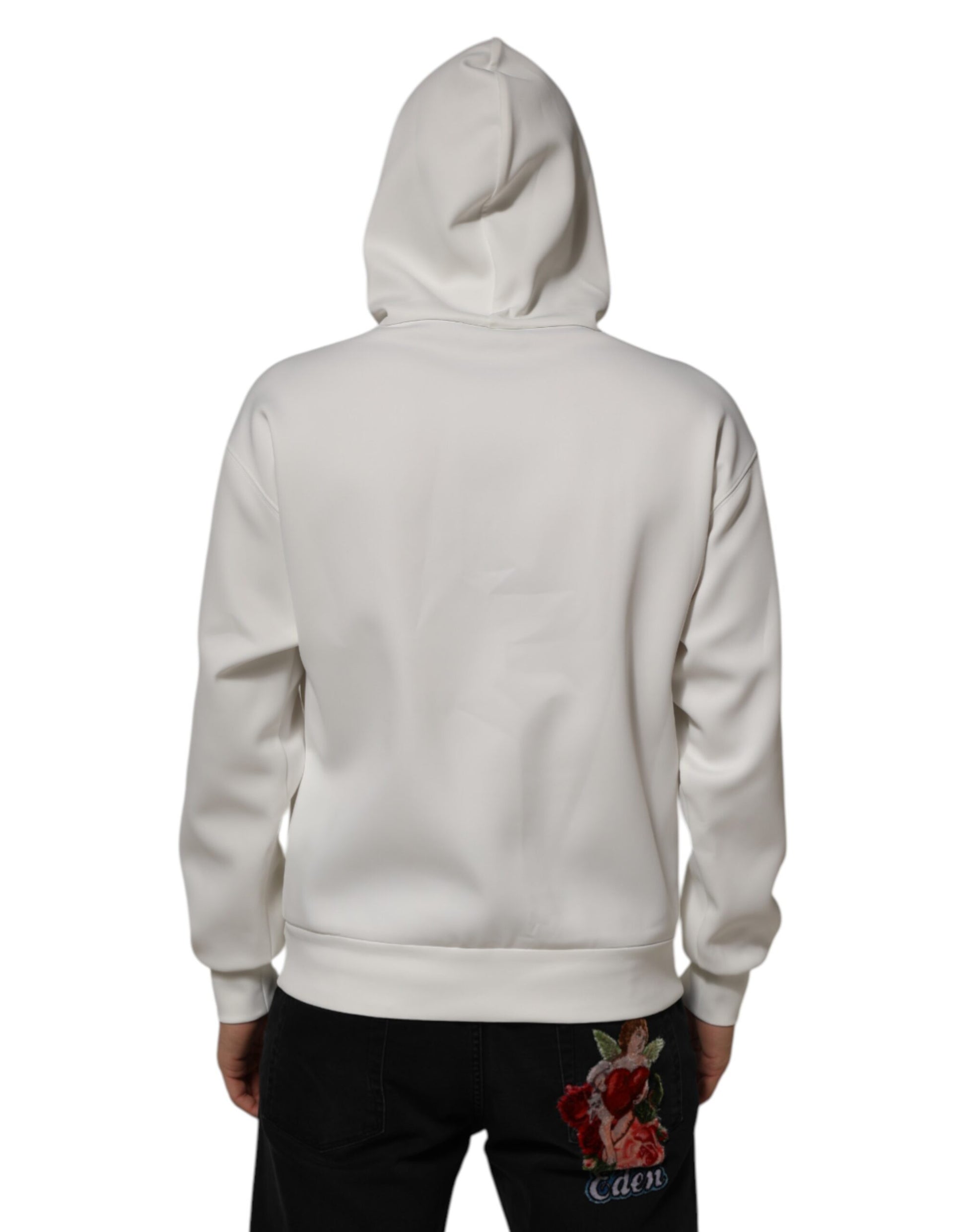 Dolce & Gabbana White Hoodie for Men side view
