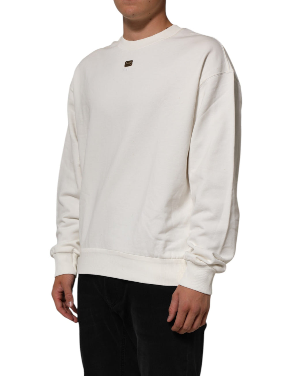 Dolce & Gabbana White Long Sleeve T-Shirt for Men detail view