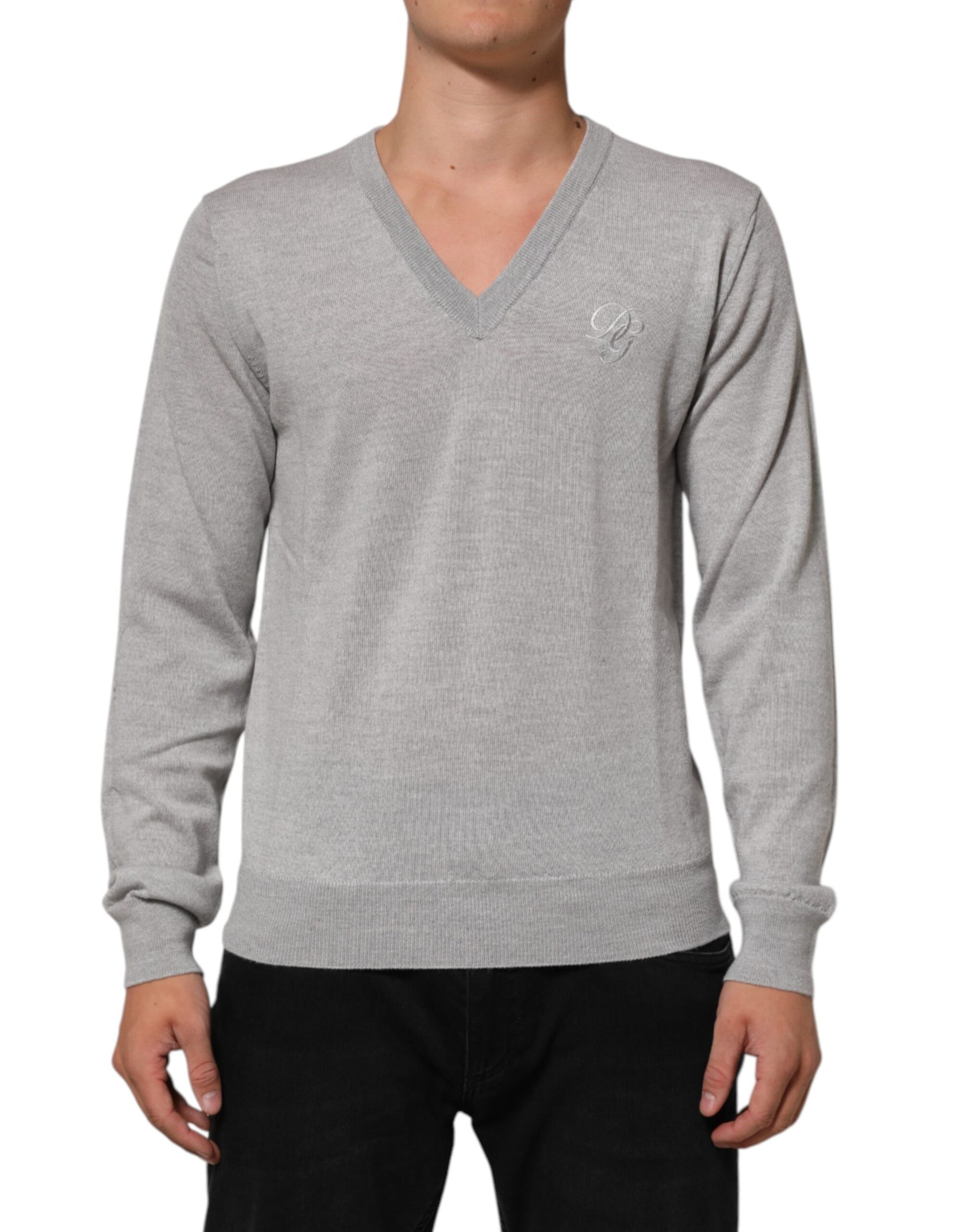 Dolce & Gabbana Grey Long Sleeve T-Shirt for Men