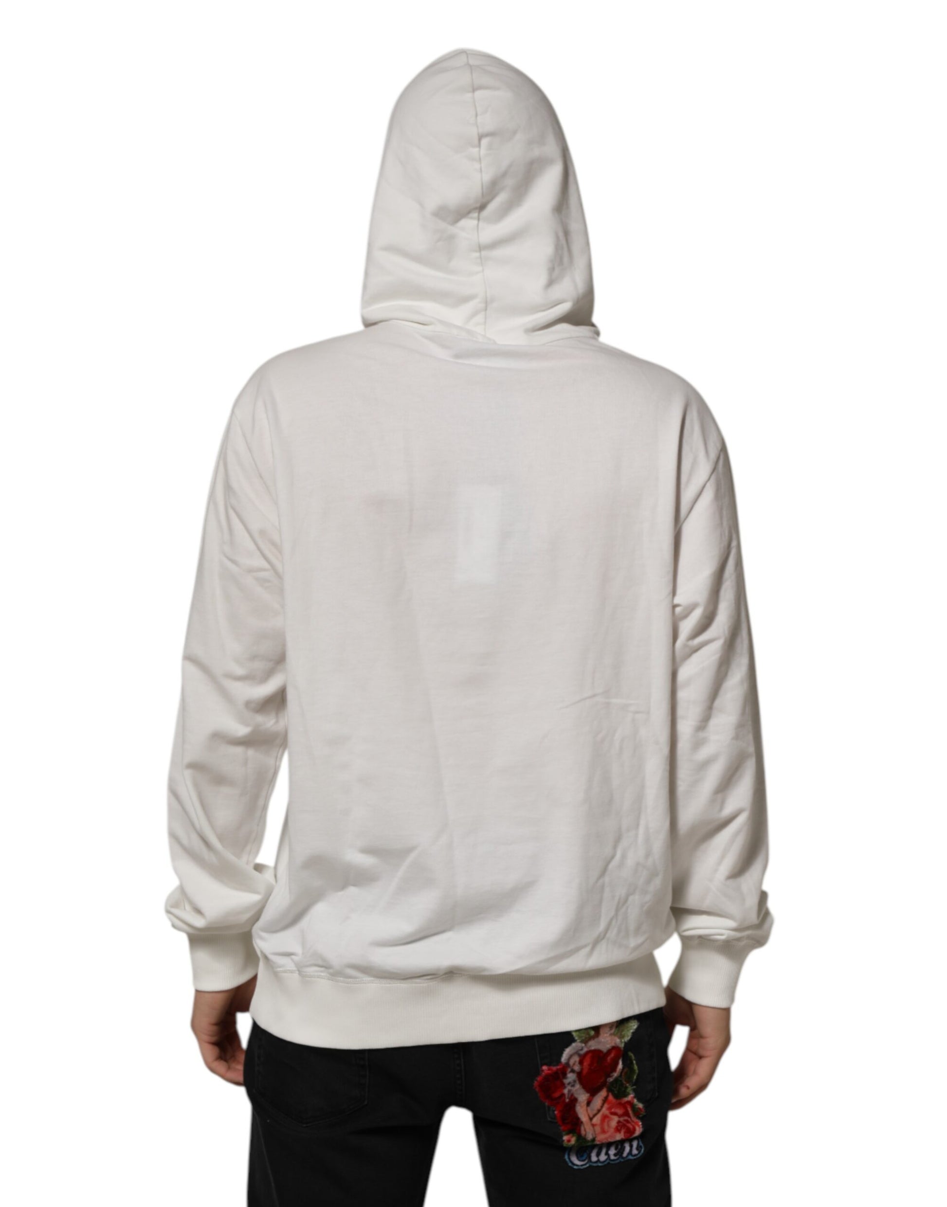Dolce & Gabbana White Hoodie for Men side view
