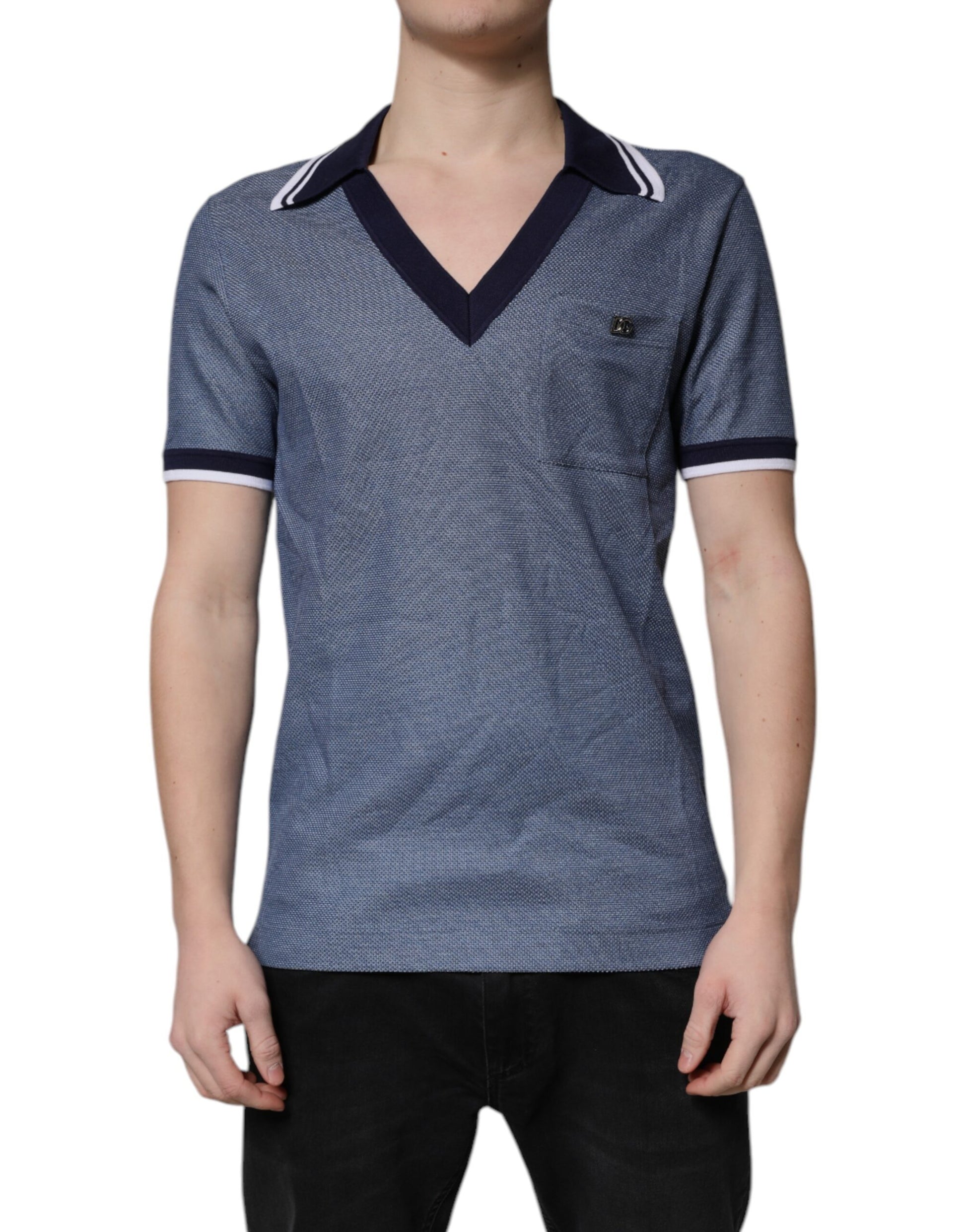 Dolce & Gabbana Blue Polo Shirt for Men