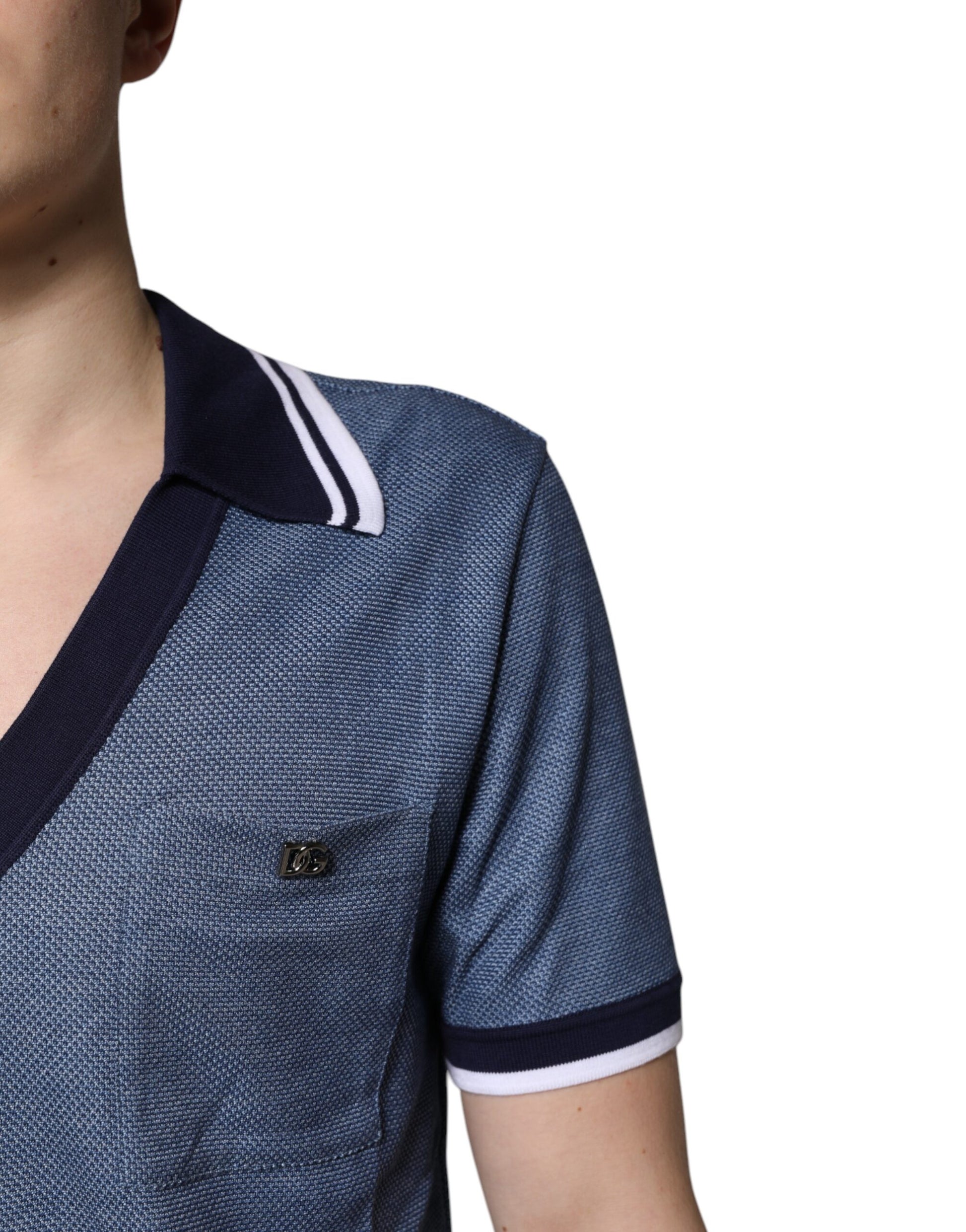Dolce & Gabbana Blue Polo Shirt for Men additional view