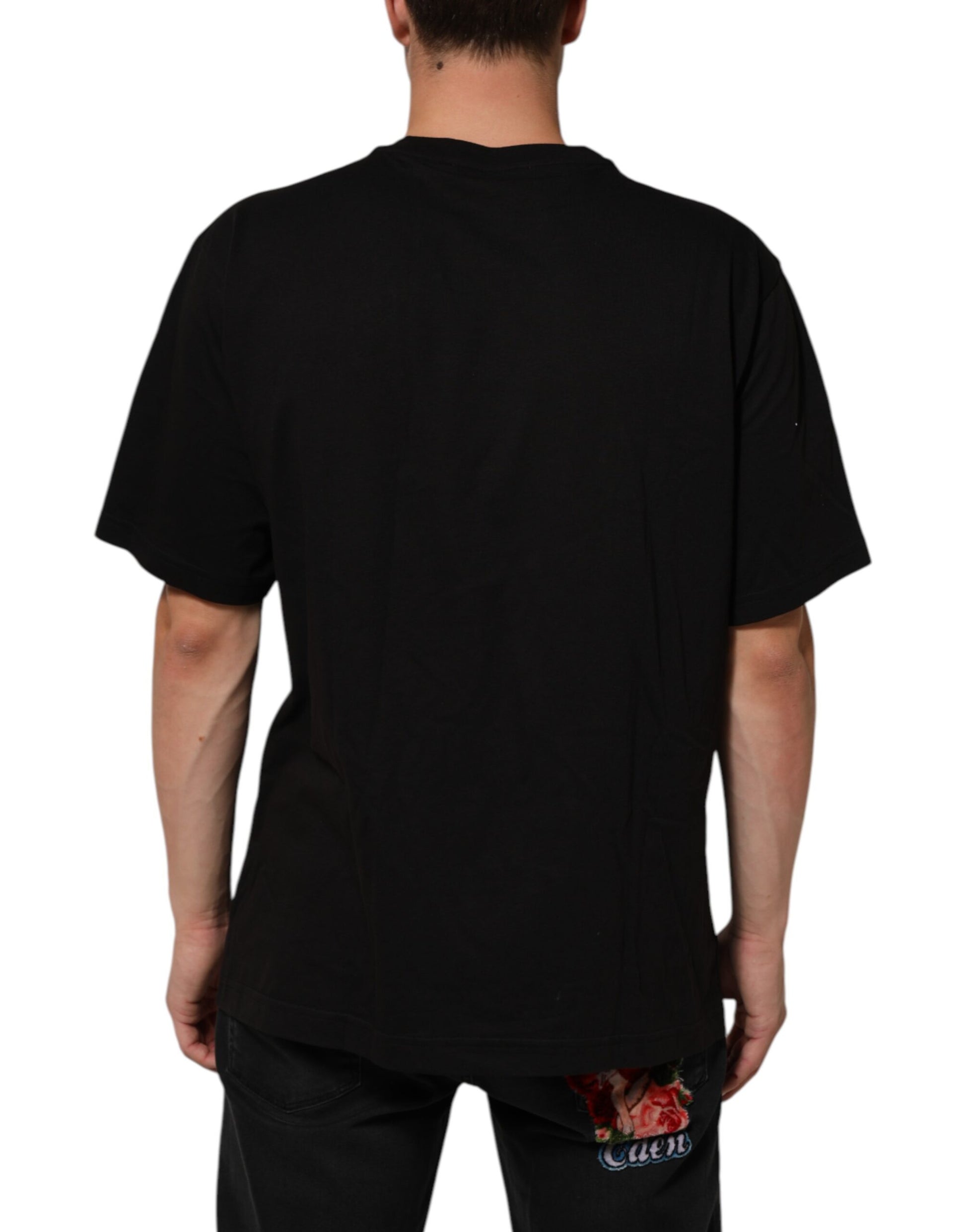 Dolce & Gabbana Black Short-Sleeve Shirt for Men side view