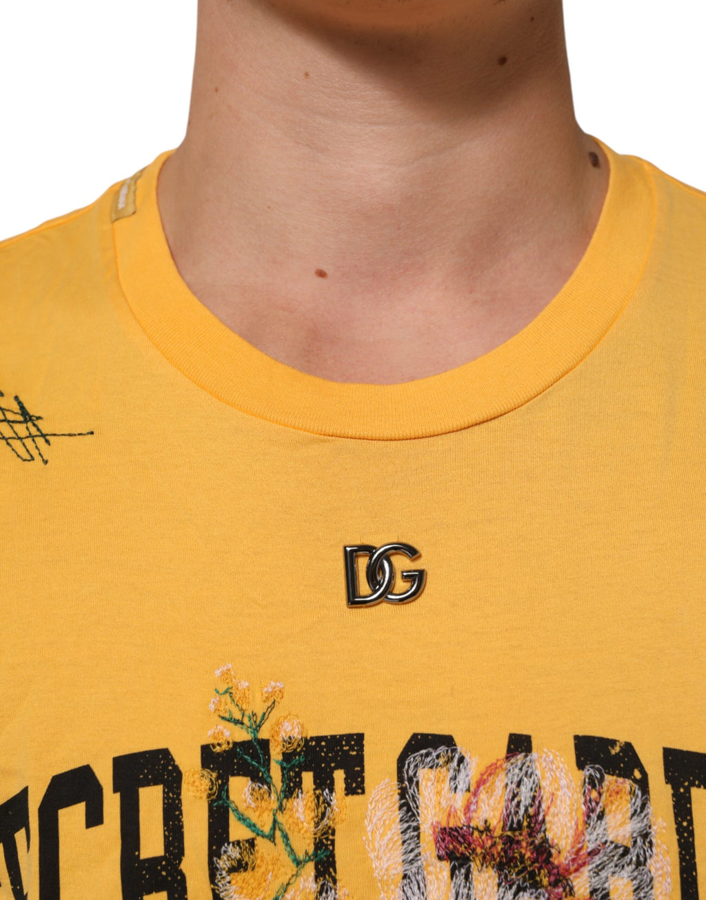 Dolce & Gabbana Yellow Short-Sleeve Shirt for Men additional view