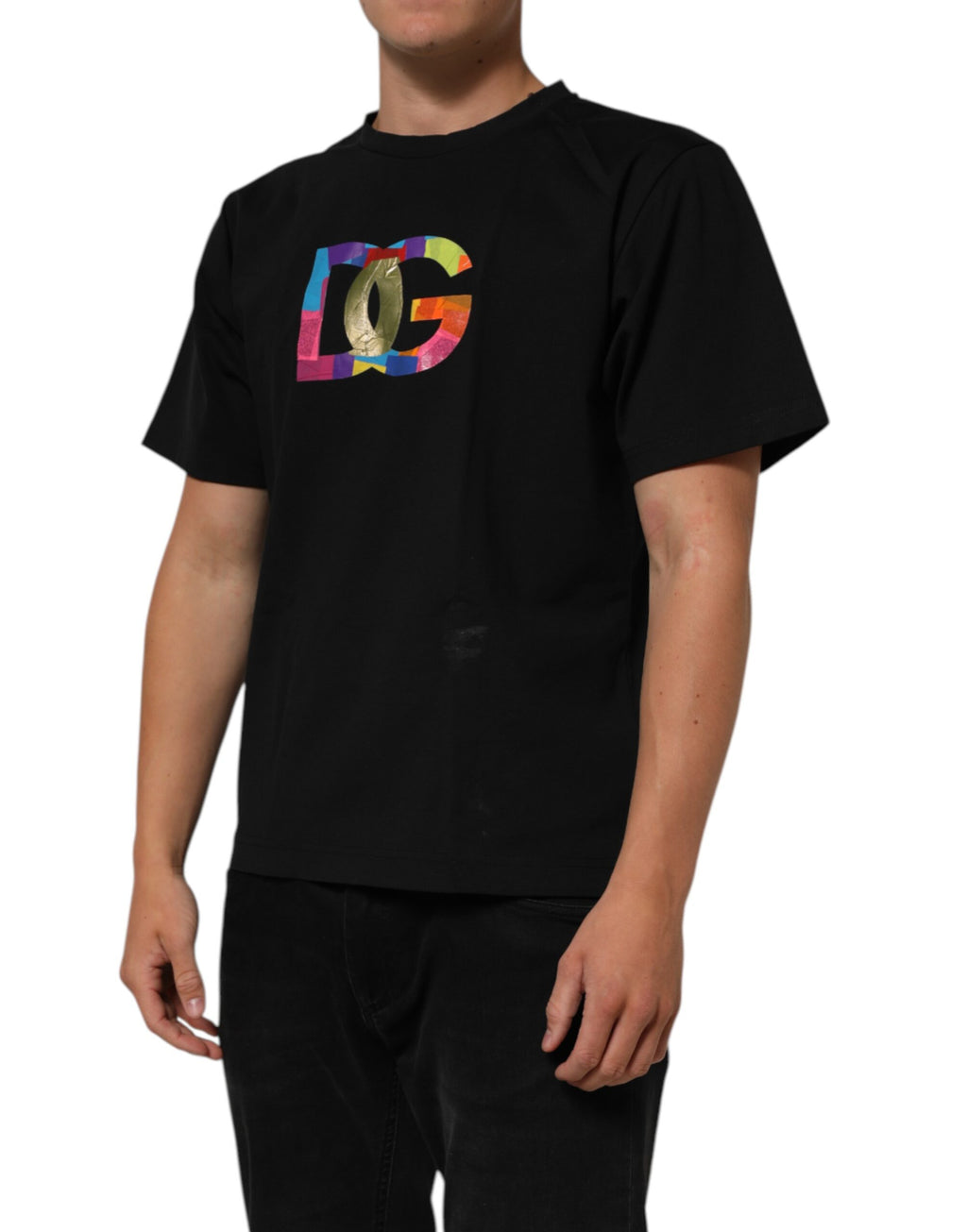 Dolce & Gabbana Black Short-Sleeve Shirt for Men detail view
